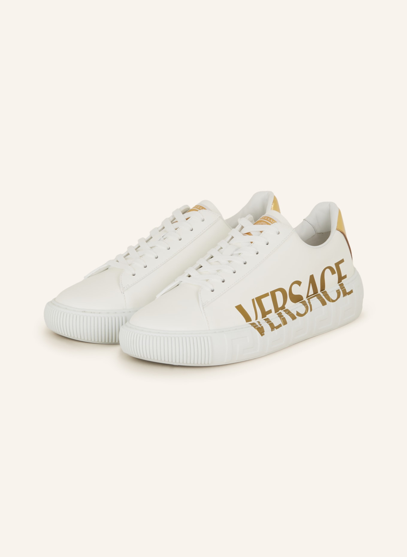 VERSACE Sneakers GRECA, Color: WHITE/ GOLD (Image 1)