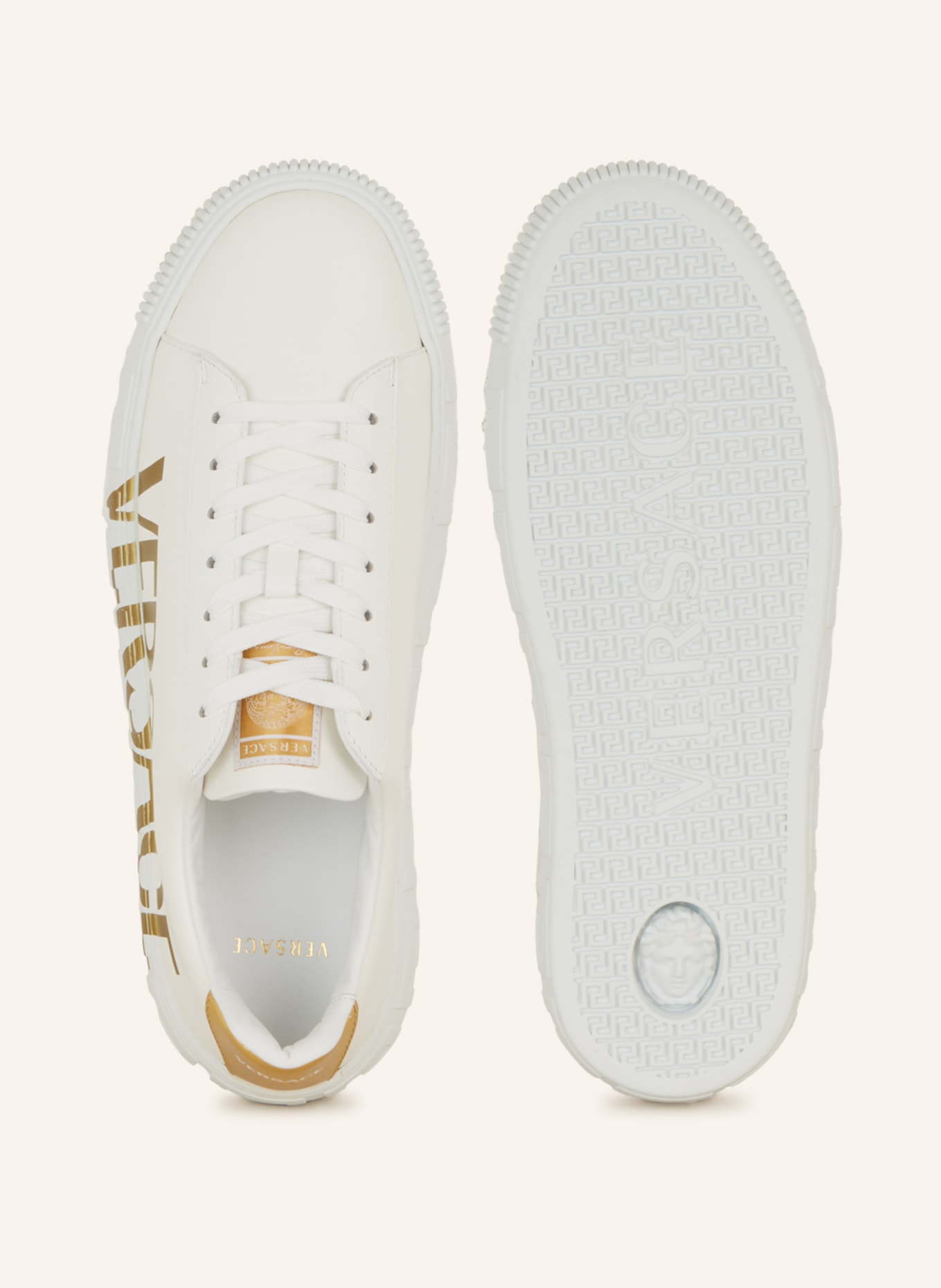 VERSACE Sneakers GRECA, Color: WHITE/ GOLD (Image 5)