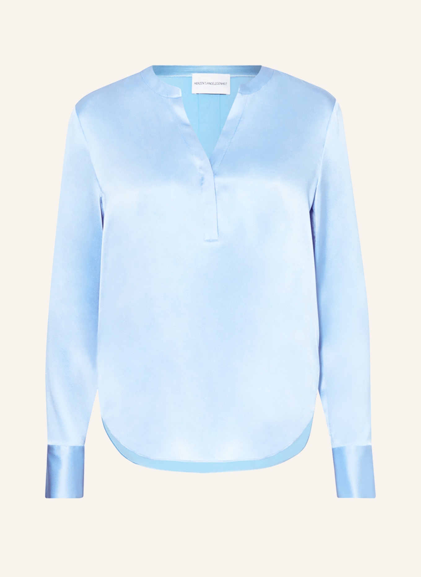 HERZEN'S ANGELEGENHEIT Shirt blouse in silk: LIGHT BLUE