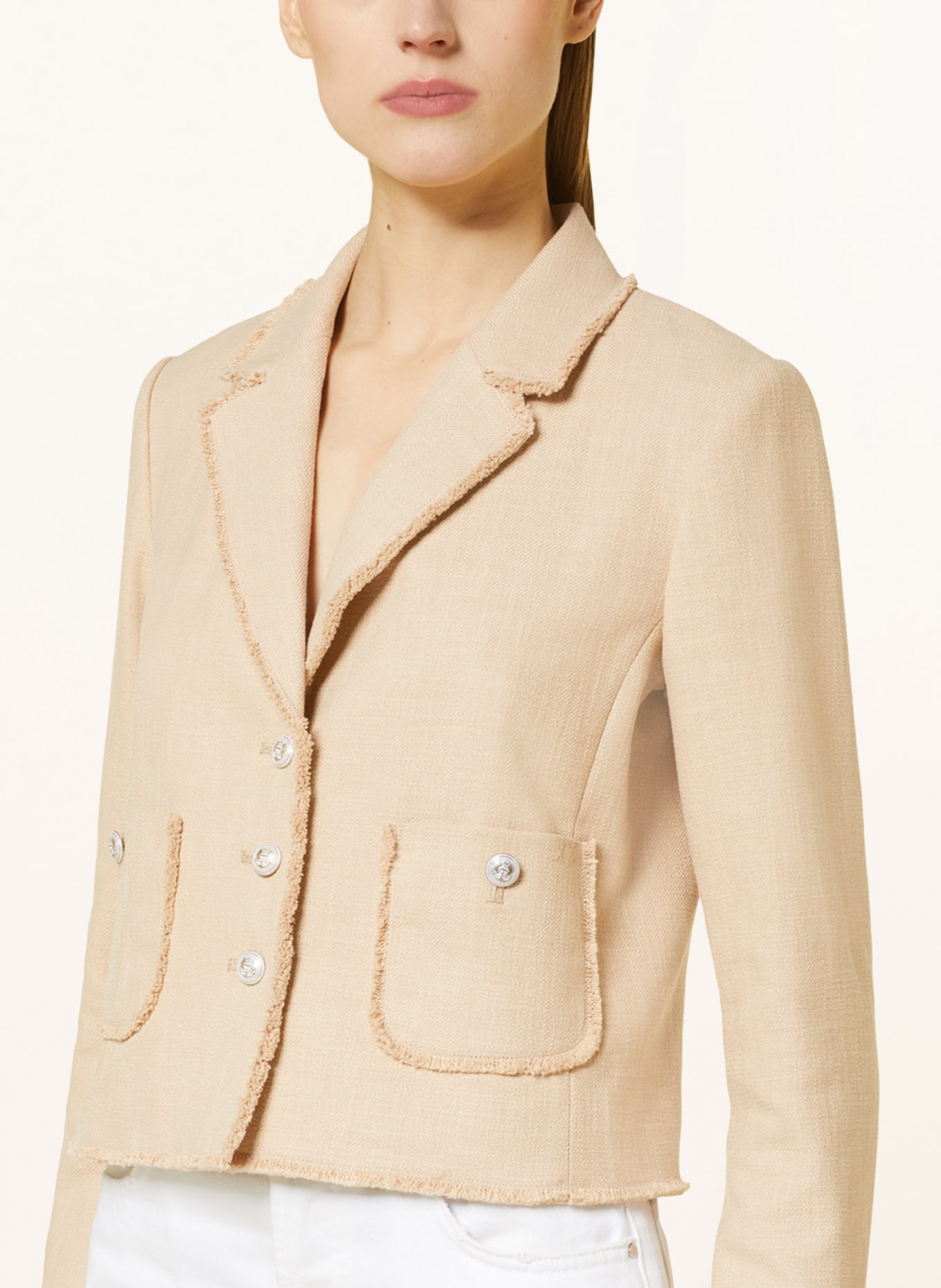 NVSCO Cropped blazer MARIE, Color: BEIGE (Image 4)