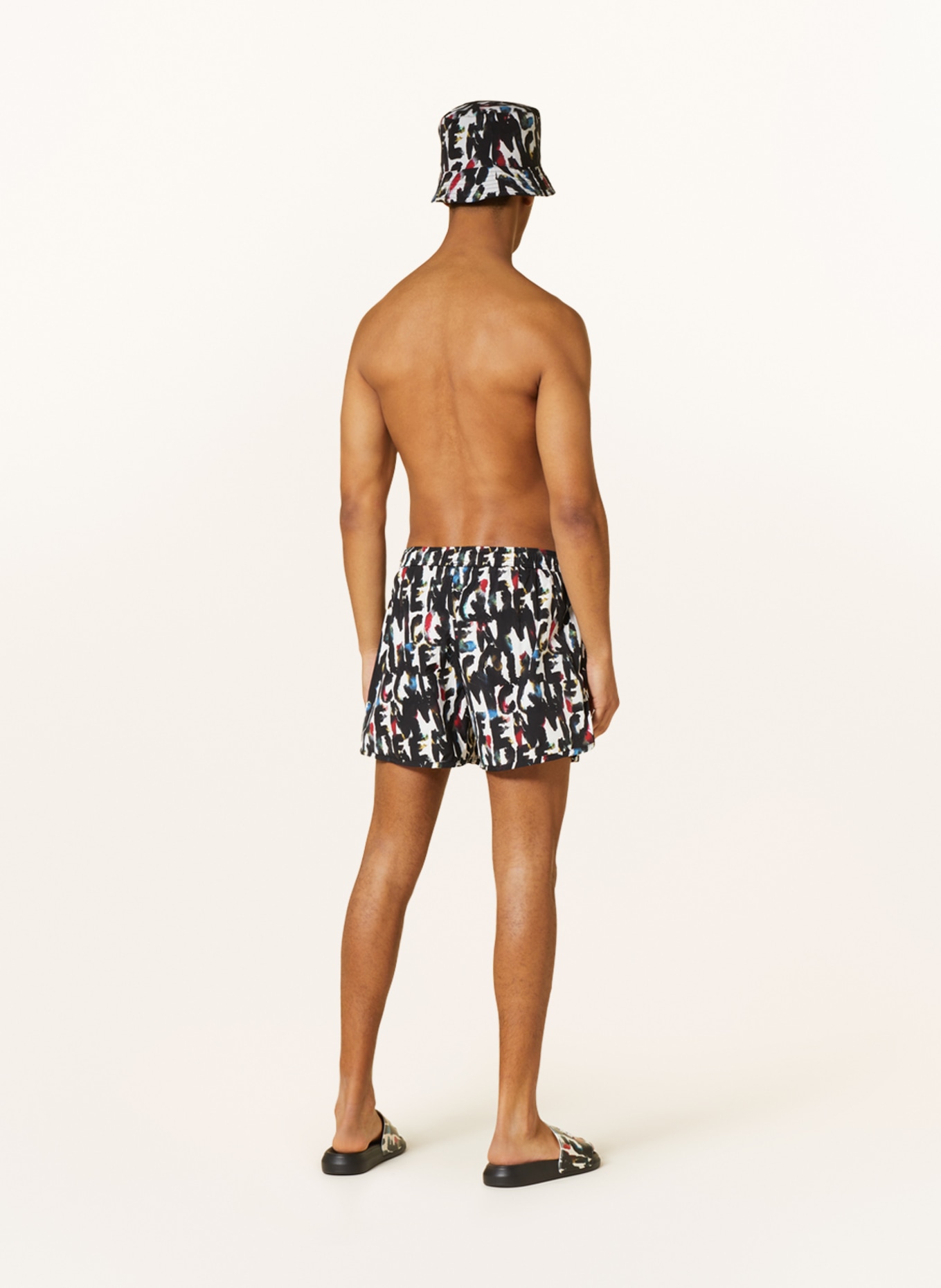 Alexander McQUEEN Swim shorts , Color: BLACK/ WHITE (Image 3)