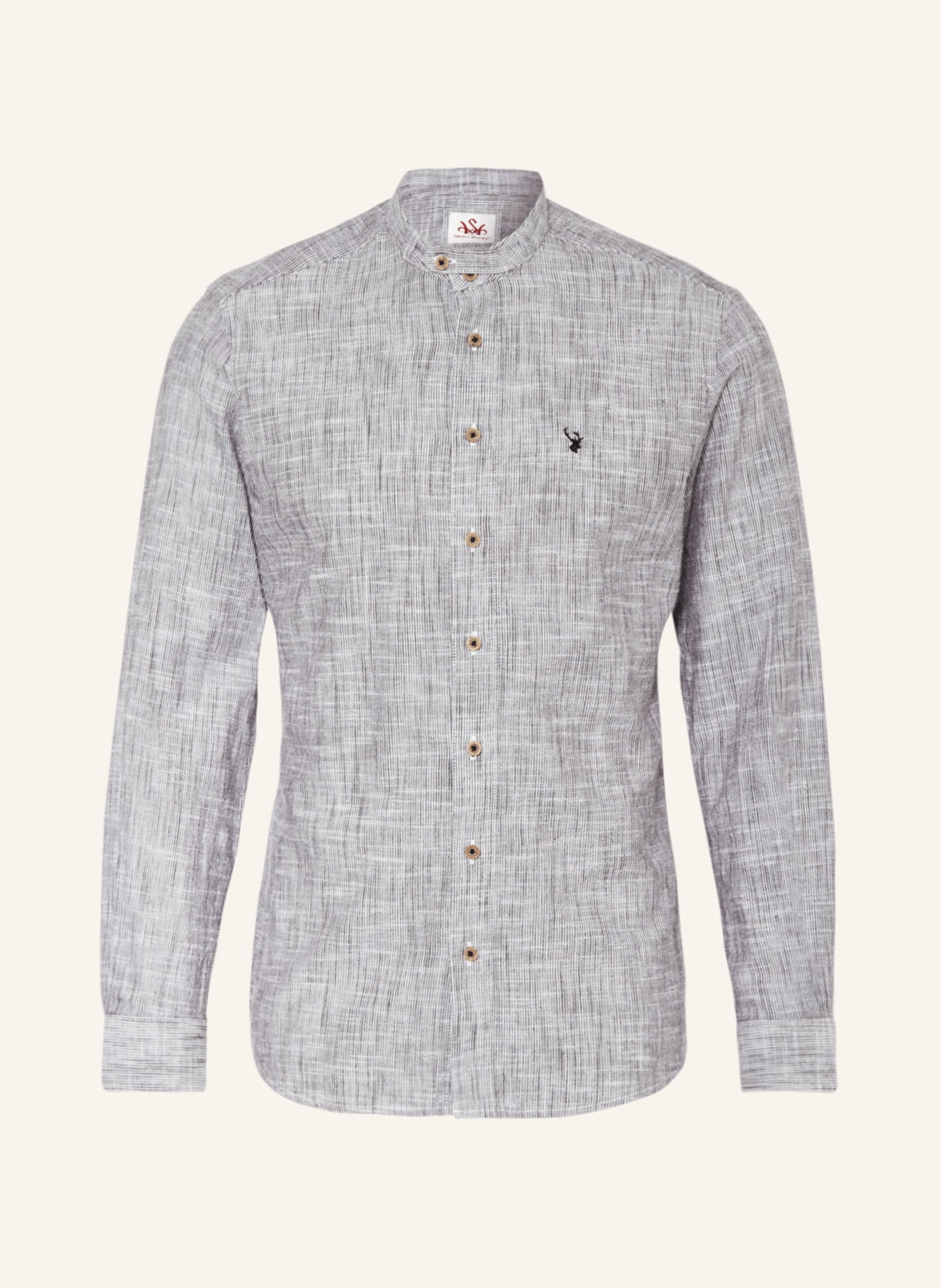 Spieth & Wensky Trachten shirt ARNOLD slim fit, Color: BLACK/ WHITE (Image 1)