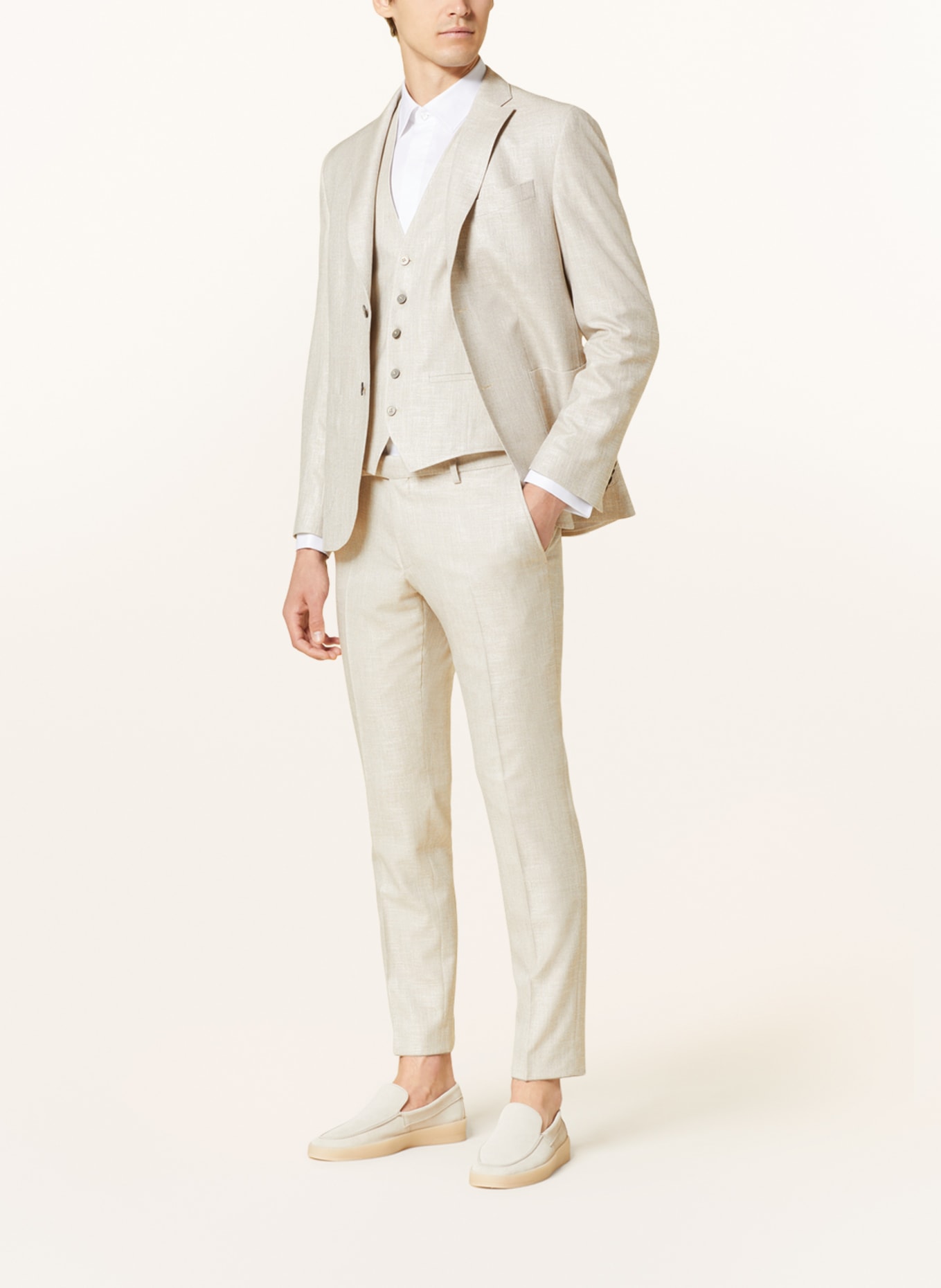 pierre cardin Suit vest PC GAB extra slim fit, Color: LIGHT BROWN (Image 2)