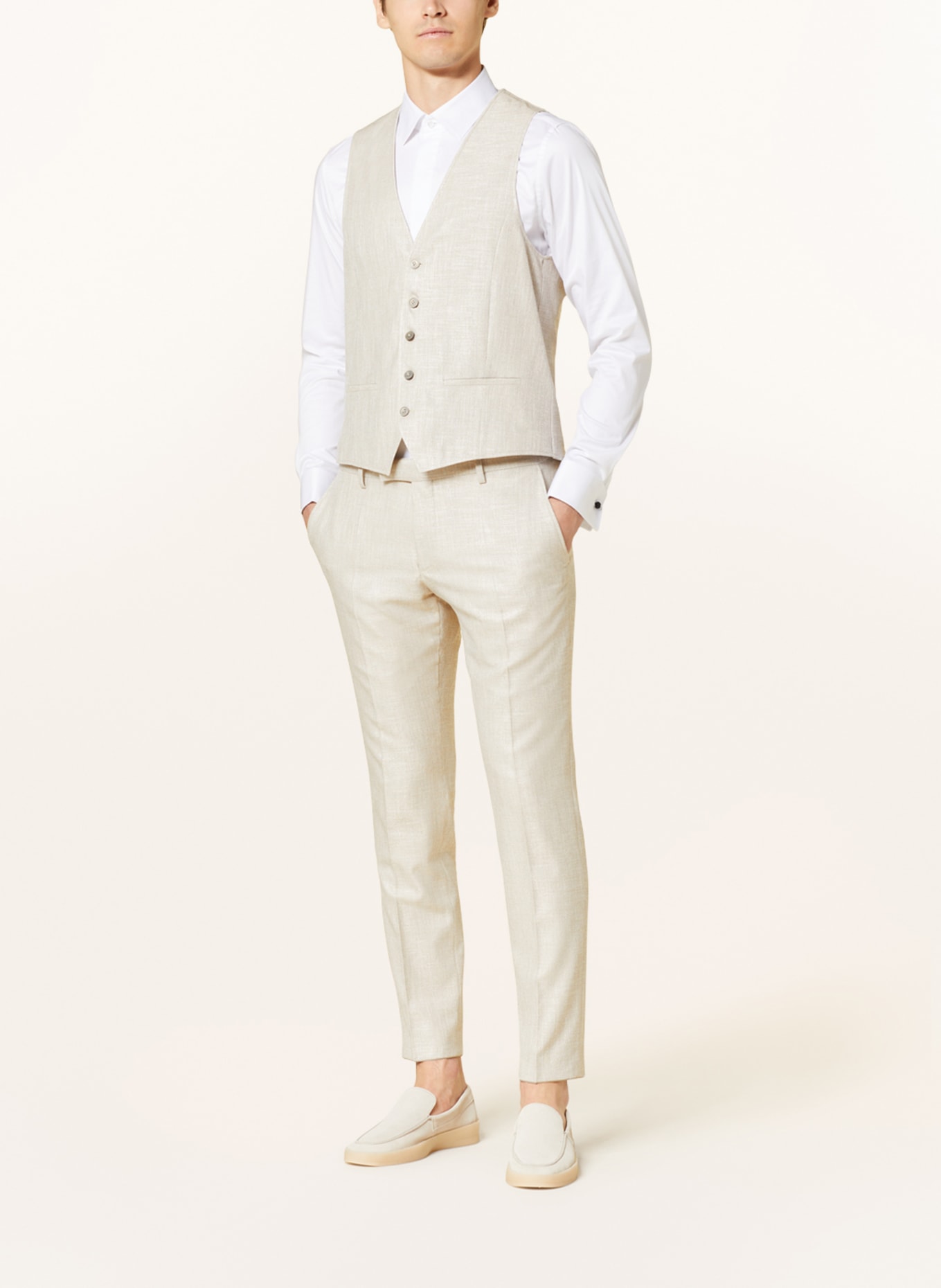 pierre cardin Suit vest PC GAB extra slim fit, Color: LIGHT BROWN (Image 3)