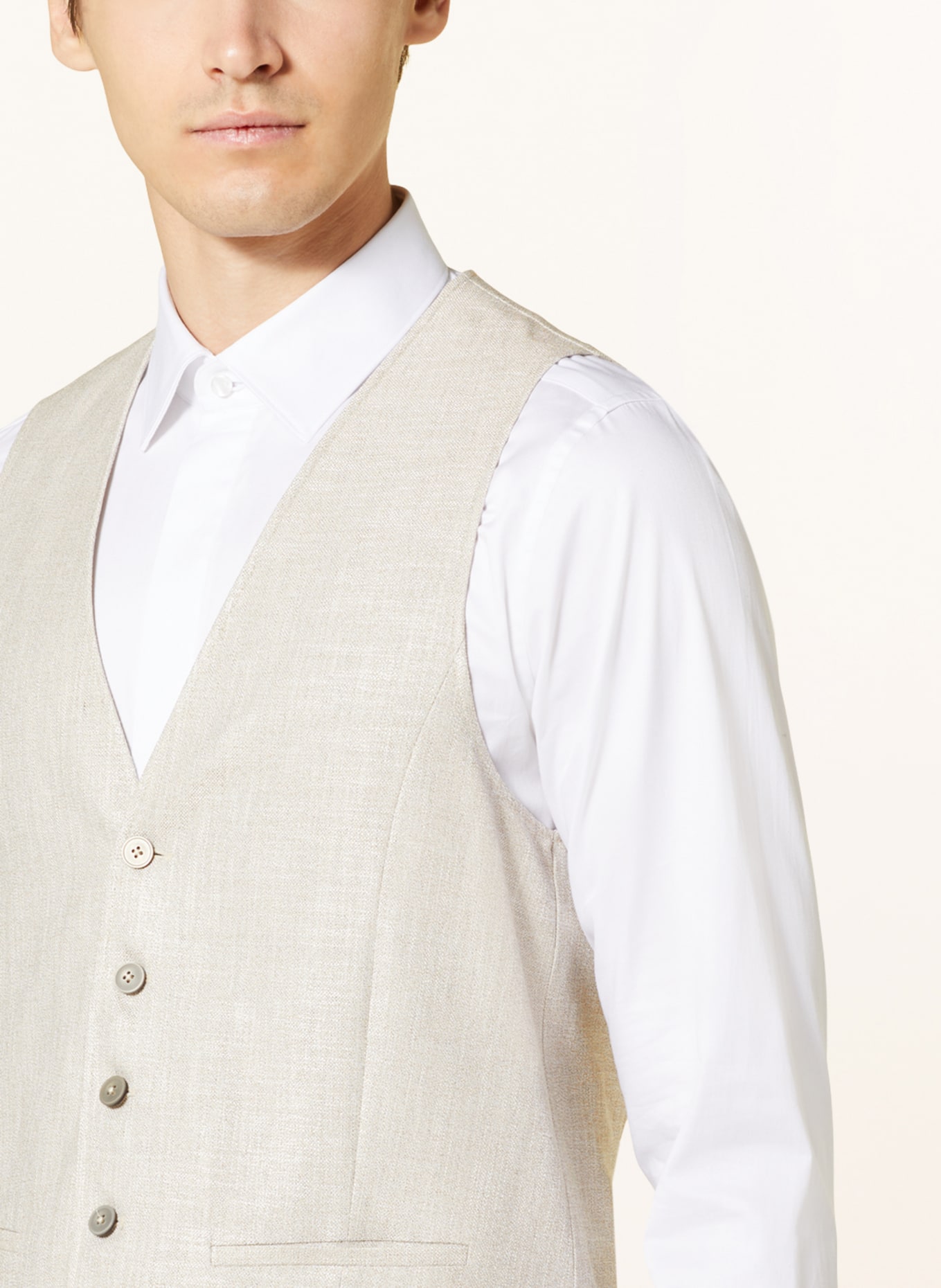 pierre cardin Suit vest PC GAB extra slim fit, Color: LIGHT BROWN (Image 5)