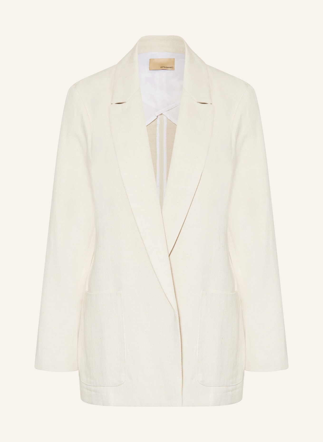 GITTA BANKO Blazer with linen, Color: CREAM (Image 1)