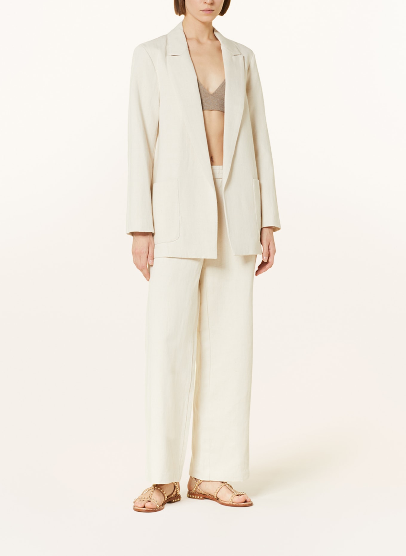 GITTA BANKO Blazer with linen, Color: CREAM (Image 2)