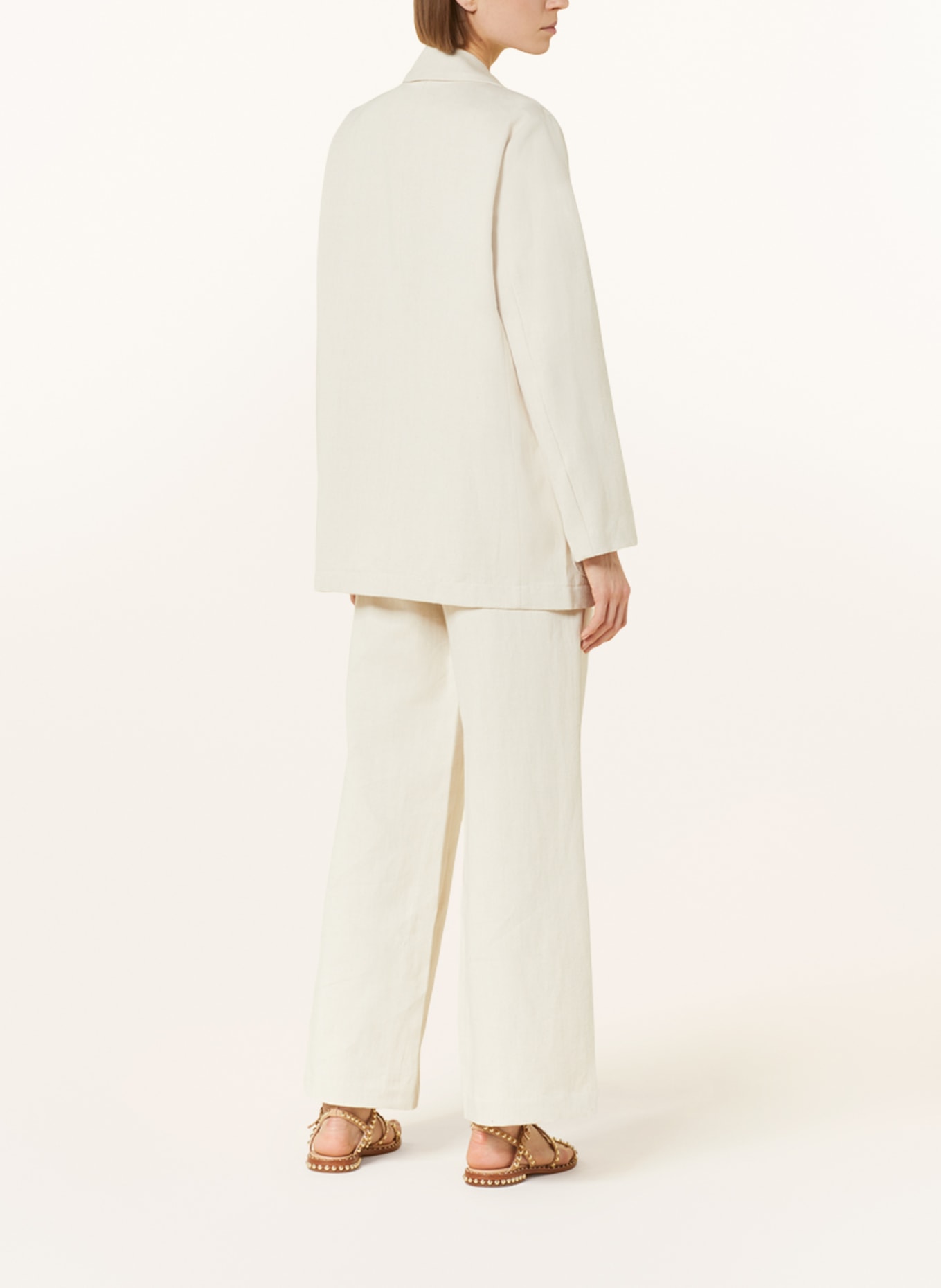 GITTA BANKO Trousers with linen, Color: CREAM (Image 3)