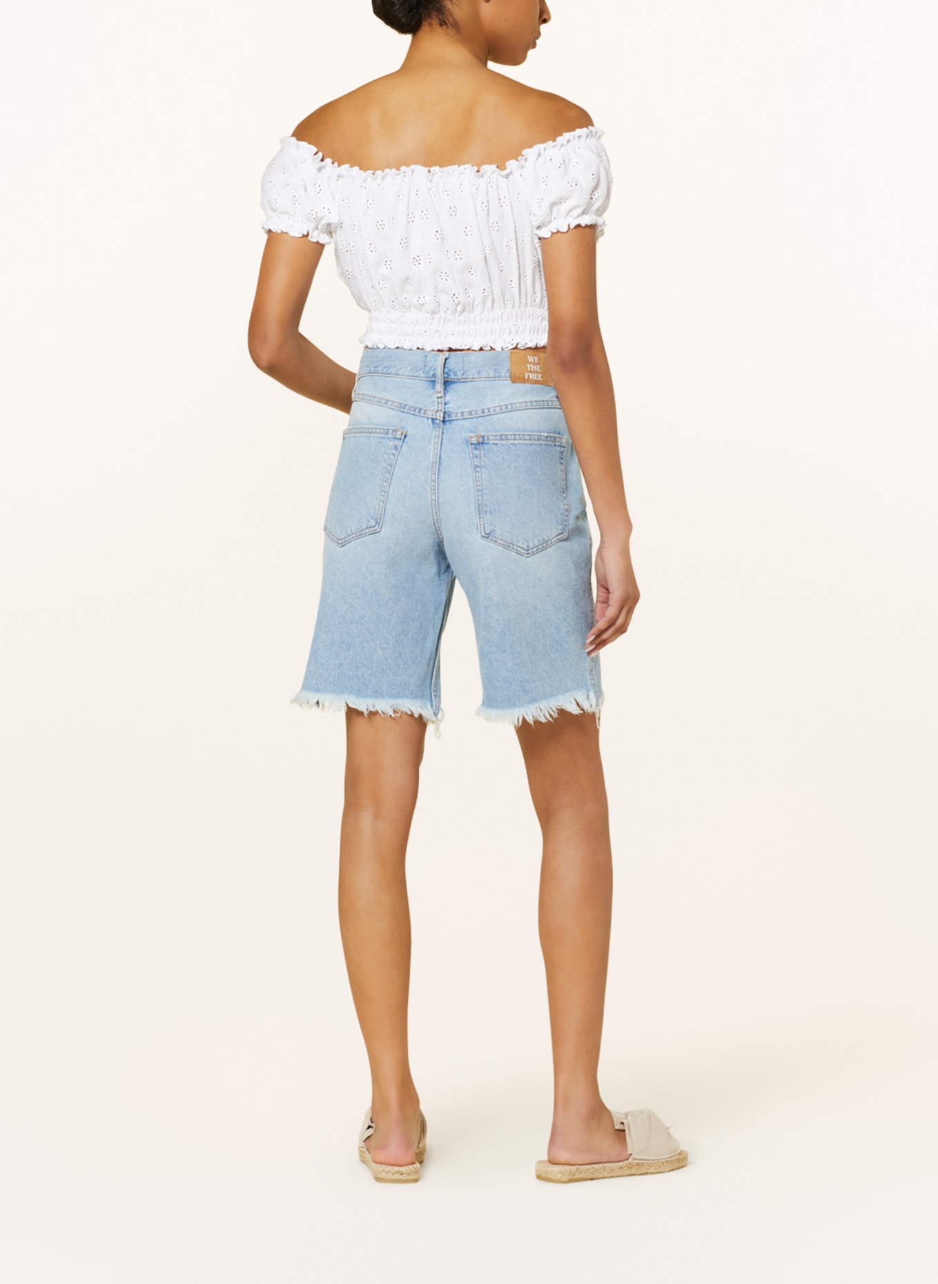 gina tricot Cropped shirt RUBY with broderie anglaise, Color: WHITE (Image 3)