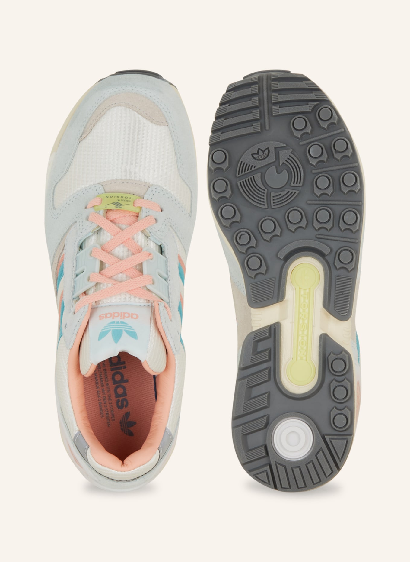 adidas Originals Sneaker ZX 8000, Farbe: WEISS/ TÜRKIS/ HELLORANGE (Bild 5)