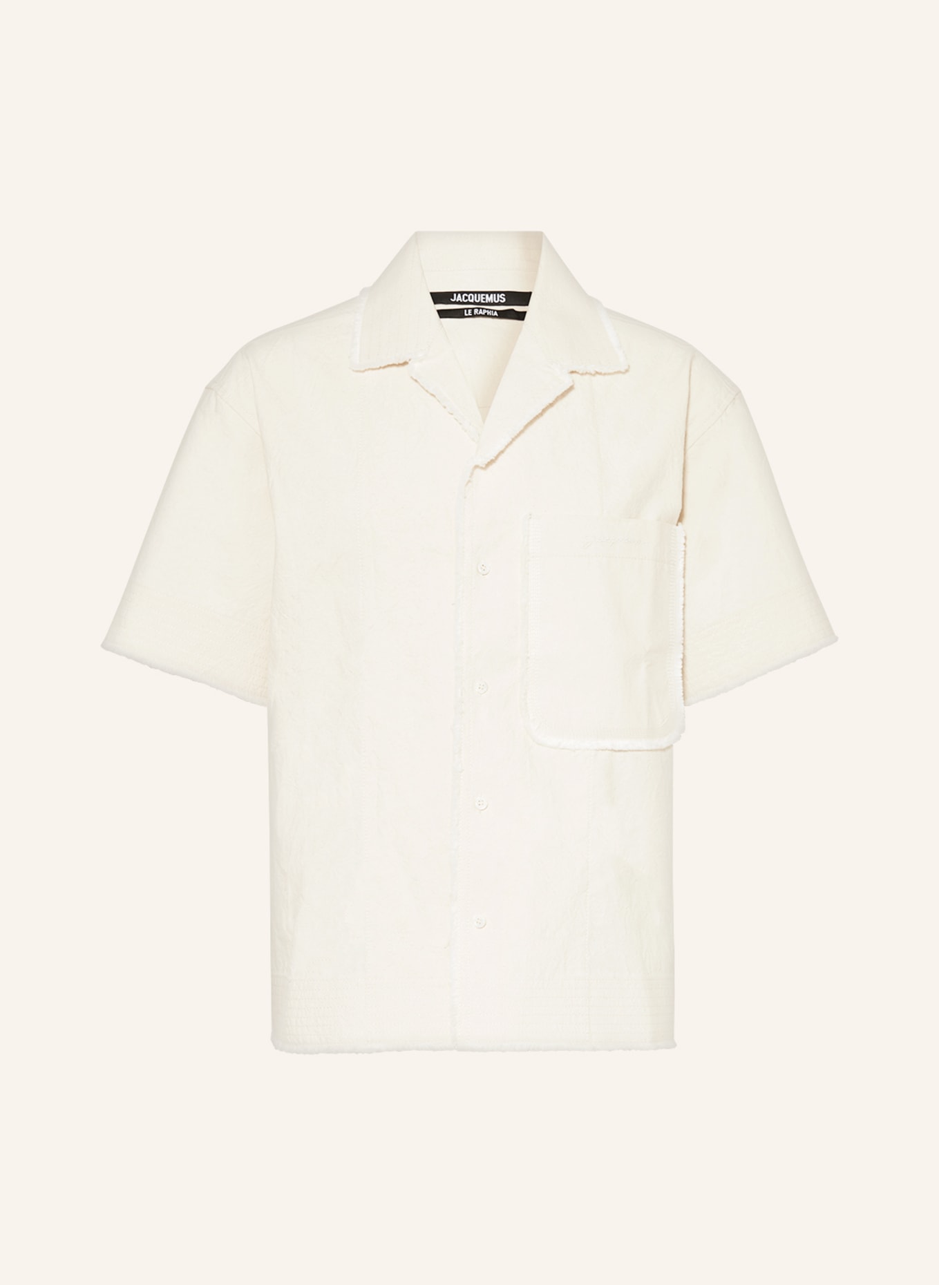 JACQUEMUS Koszula z klapami LA CHEMISE ARTICHAUT comfort fit, Kolor: BEŻOWY (Obrazek 1)
