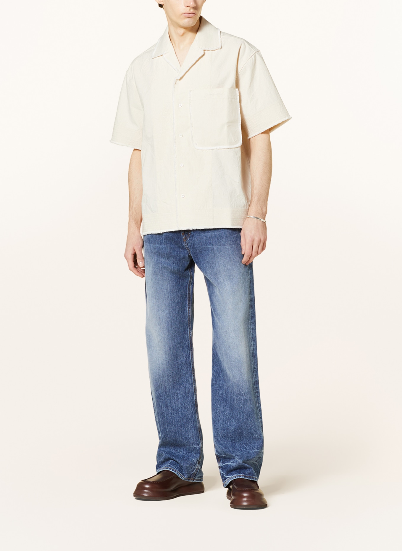 JACQUEMUS Koszula z klapami LA CHEMISE ARTICHAUT comfort fit, Kolor: BEŻOWY (Obrazek 2)