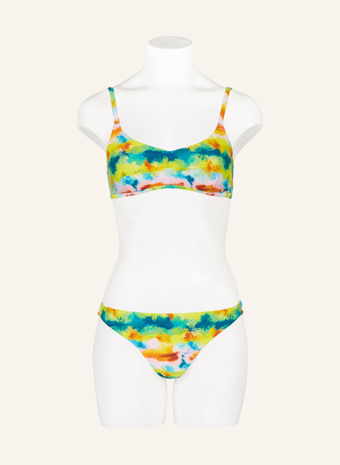Hot Stuff Bralette bikini, Color: GREEN/ YELLOW/ PINK (Image 2)