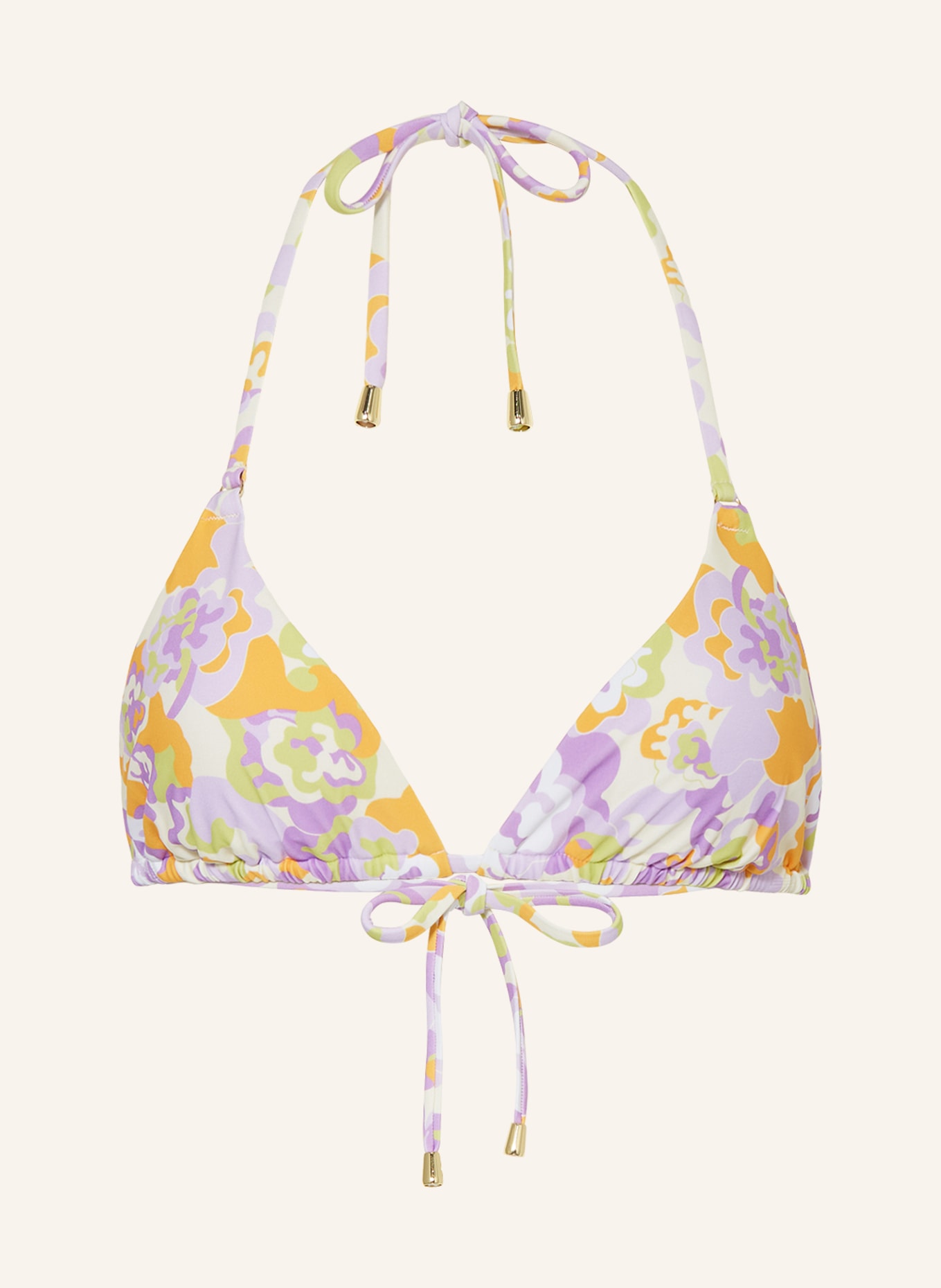 Hot Stuff Triangle bikini top, Color: YELLOW/ PURPLE/ ORANGE (Image 1)