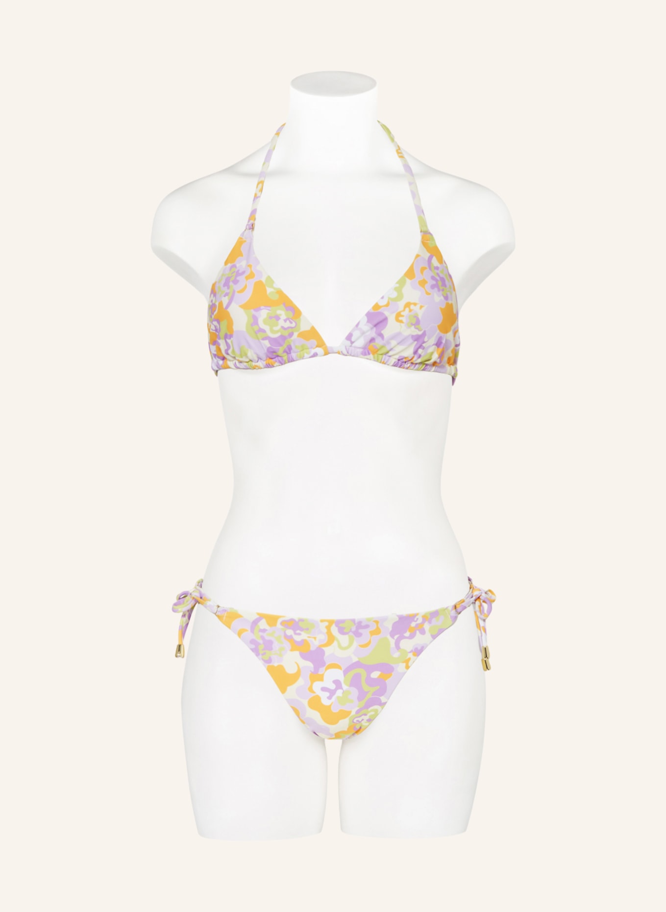 Hot Stuff Triangle bikini top, Color: YELLOW/ PURPLE/ ORANGE (Image 2)