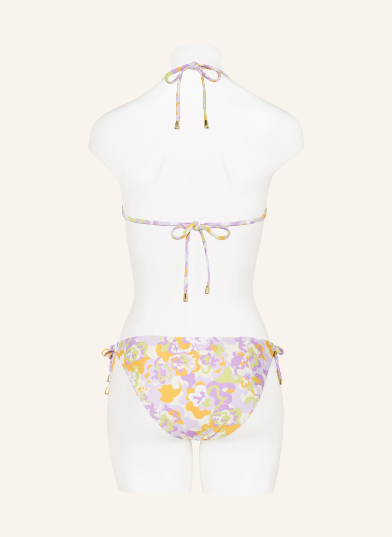 Hot Stuff Triangle bikini top, Color: YELLOW/ PURPLE/ ORANGE (Image 3)