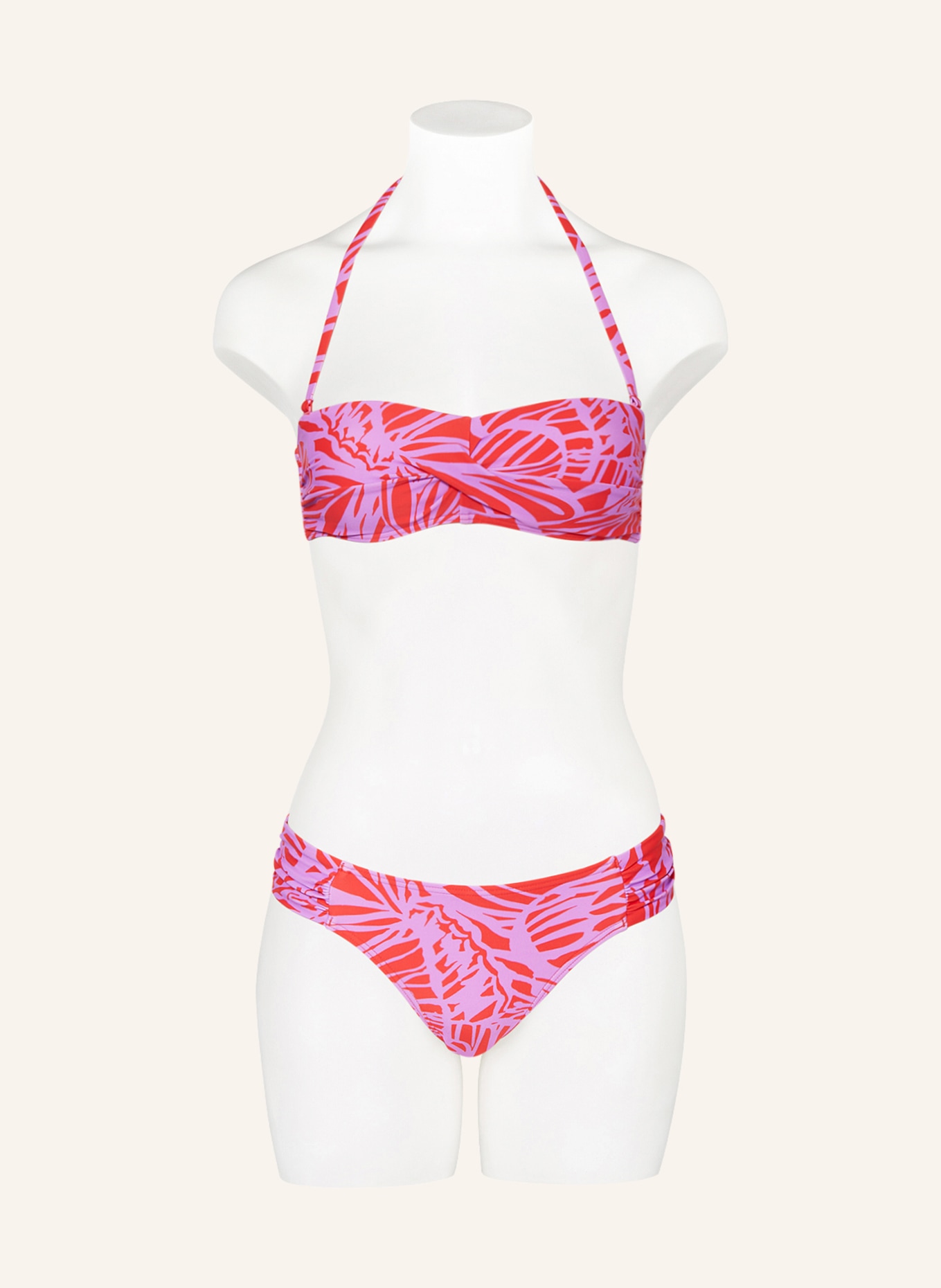 Hot Stuff Bandeau-Bikini-Top, Farbe: LILA/ ROT (Bild 2)