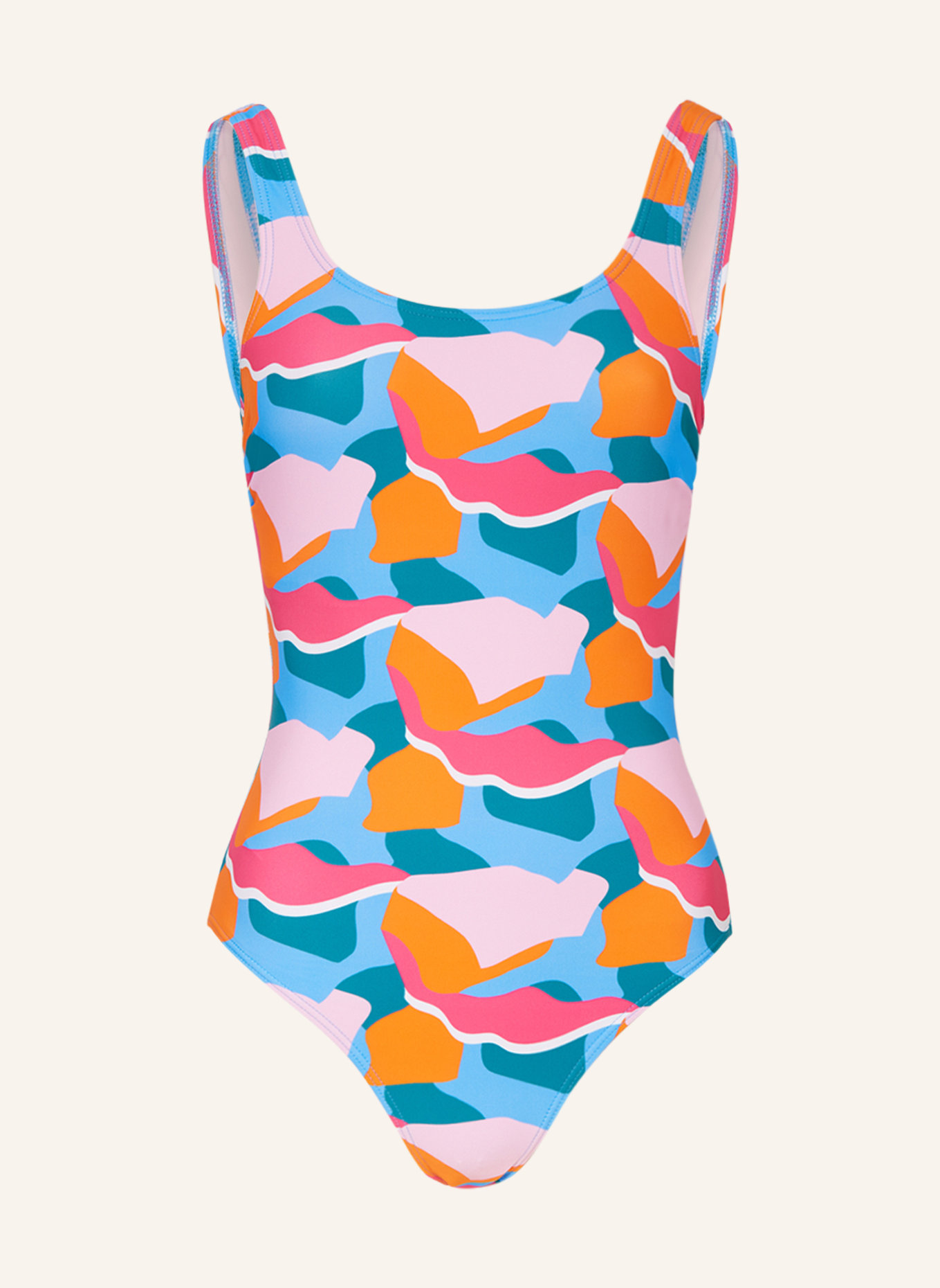 Hot Stuff Swimsuit, Color: PINK/ BLUE/ TEAL (Image 1)