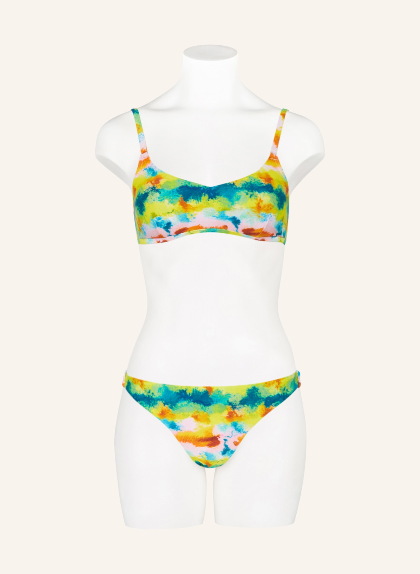 Hot Stuff Brazilian bikini bottoms, Color: GREEN/ YELLOW/ PINK (Image 2)