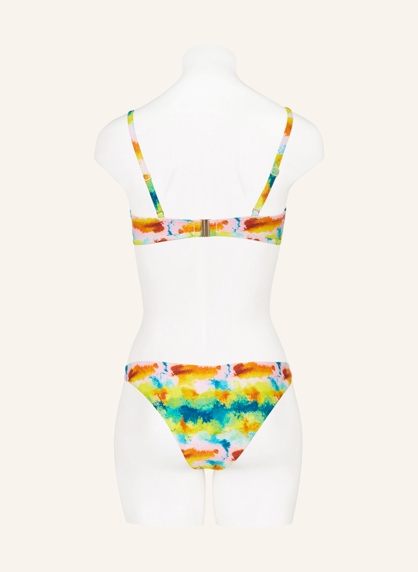 Hot Stuff Brazilian bikini bottoms, Color: GREEN/ YELLOW/ PINK (Image 3)