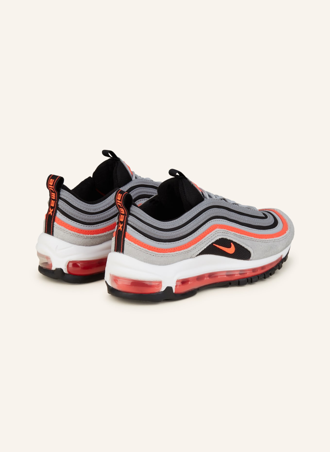 Nike Sneaker AIR MAX 97, Farbe: GRAU/ NEONROT (Bild 2)