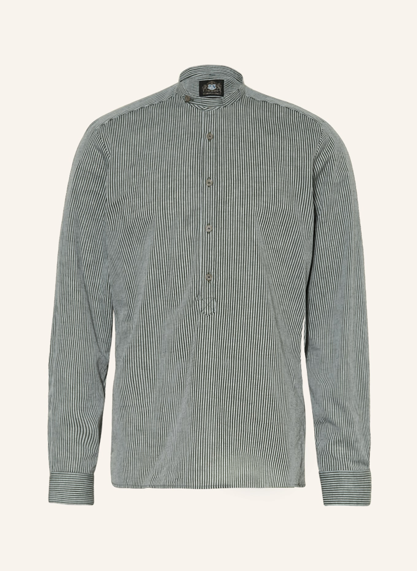 Hammerschmid Trachten shirt PFOAD slim fit with linen, Color: GREEN (Image 1)