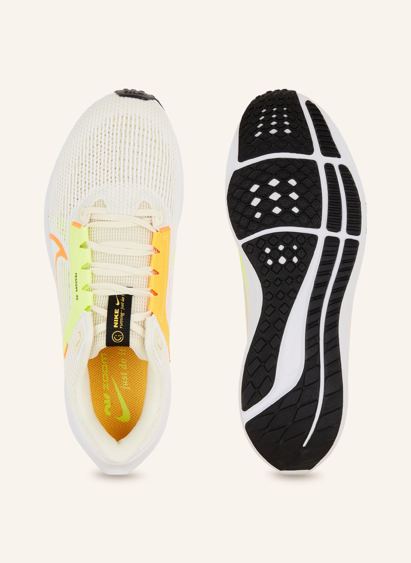 Nike Laufschuhe AIR ZOOM PEGASUS 40, Farbe: HELLGELB/ NEONGELB/ NEONORANGE (Bild 5)