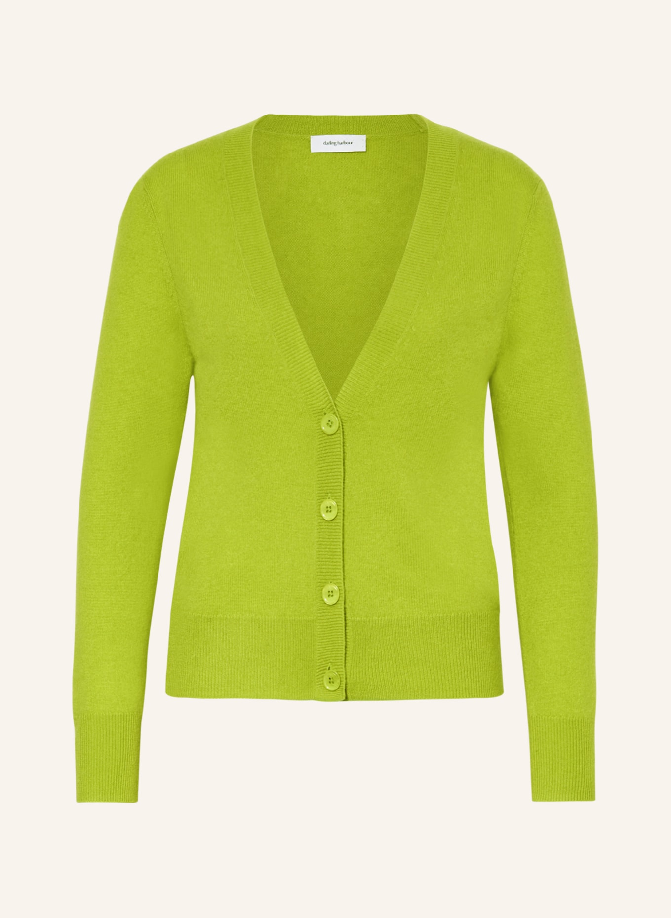 darling harbour Cashmere cardigan, Color: NEON GREEN (Image 1)