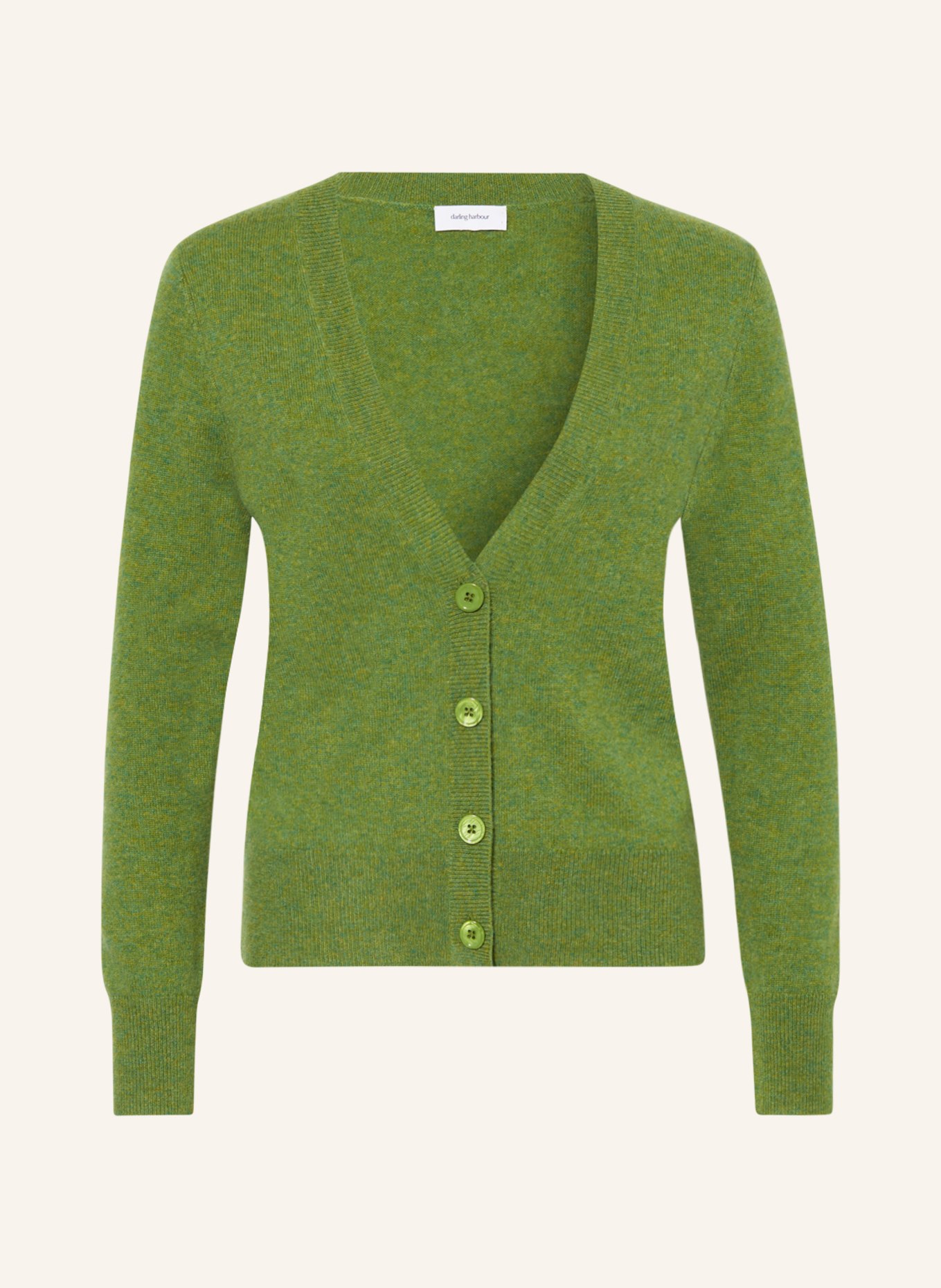 darling harbour Cashmere cardigan, Color: LIGHT GREEN (Image 1)