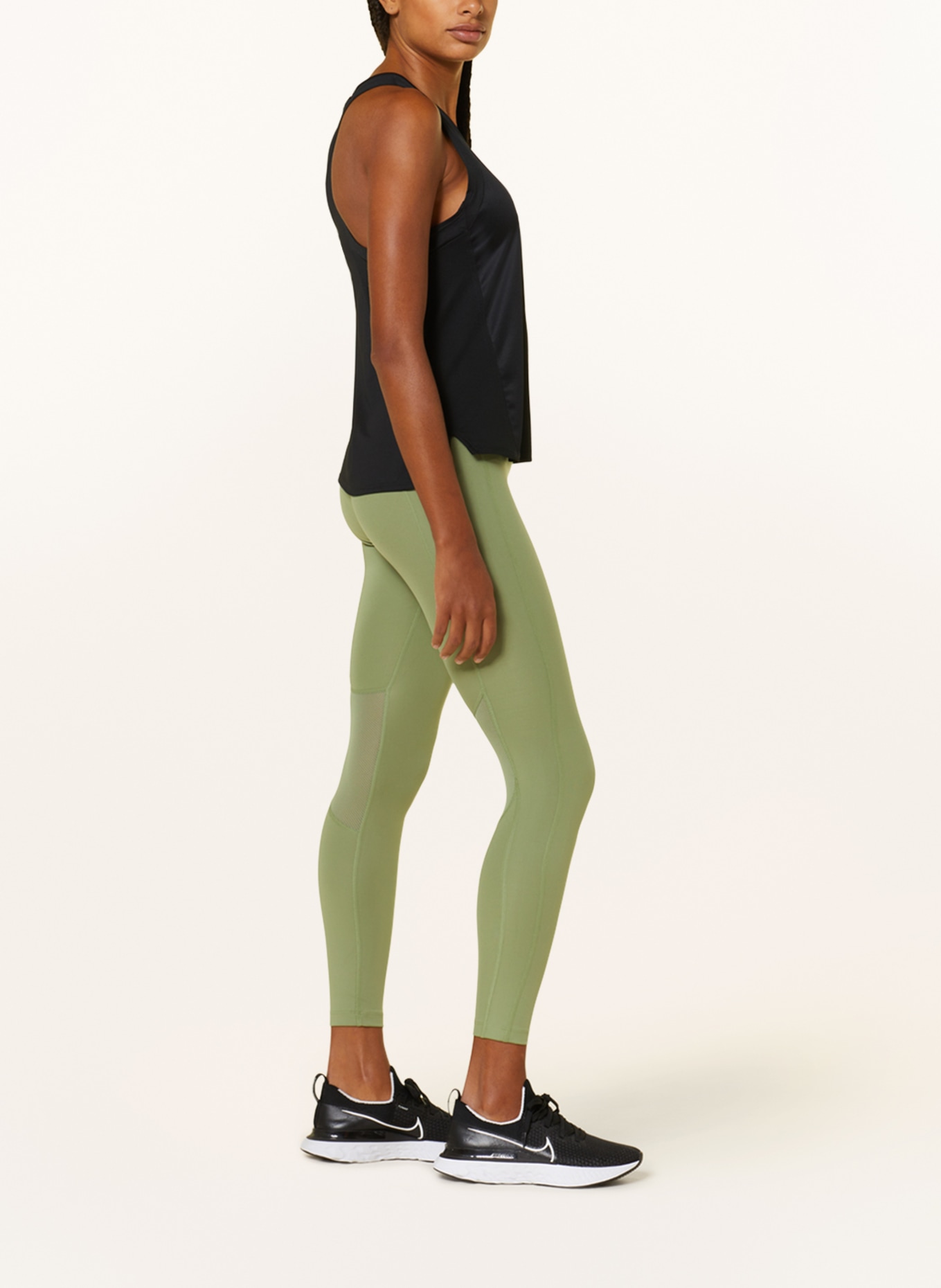 Nike Lauf-Tights EPIC FAST mit Mesh, Farbe: OLIV/ SILBER (Bild 4)