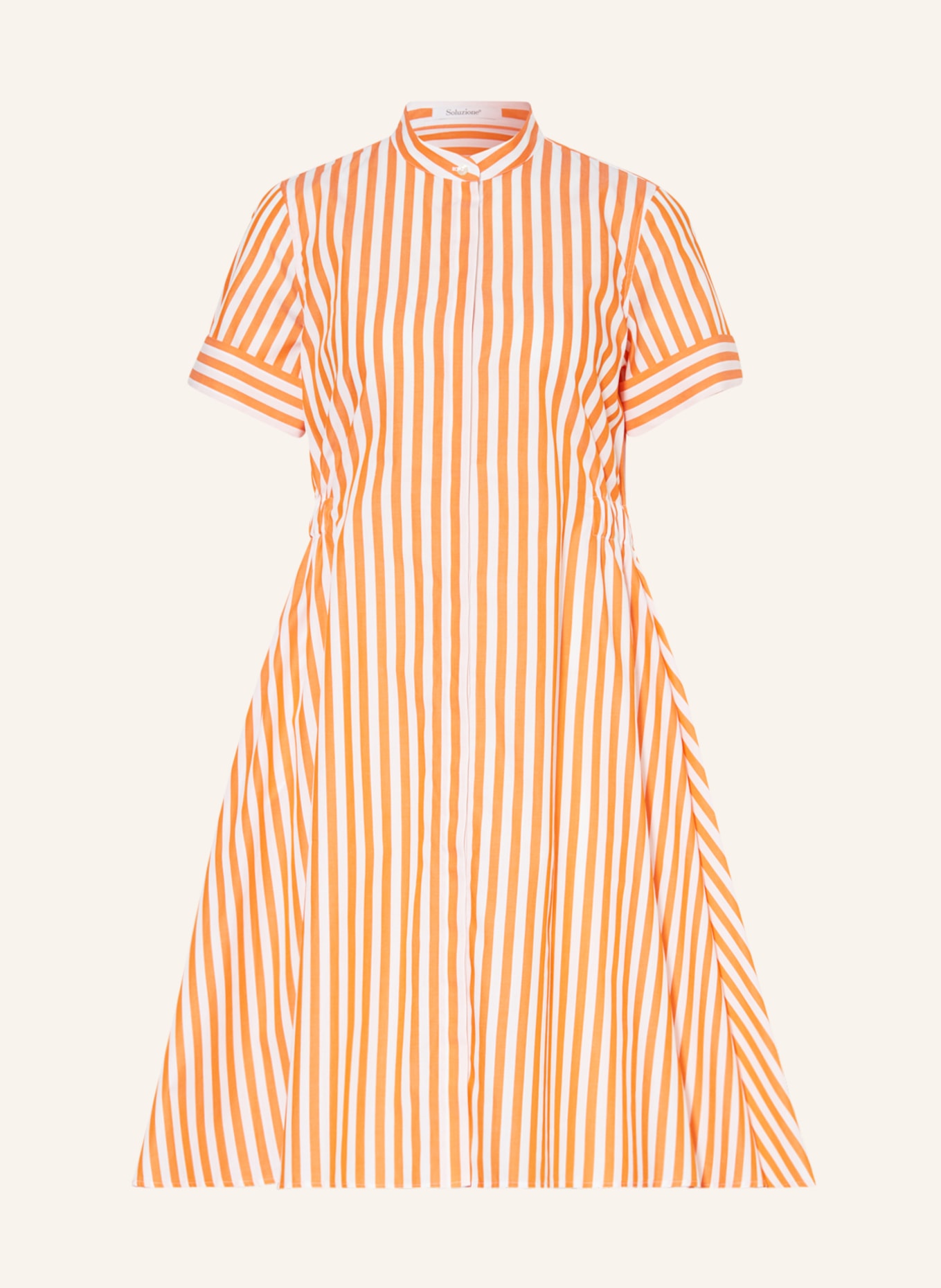 Soluzione Shirt dress, Color: ORANGE/ WHITE (Image 1)
