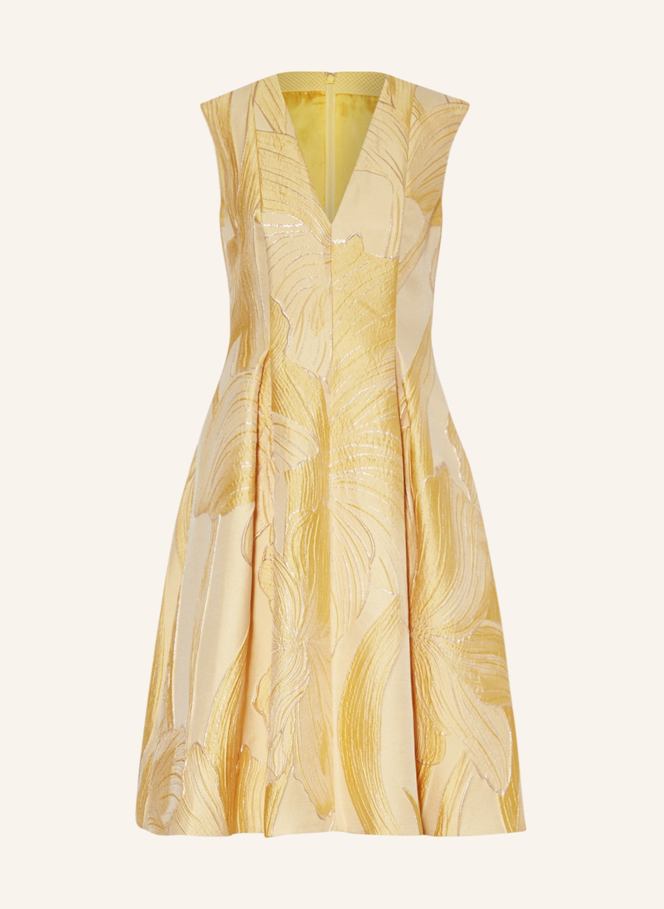 TALBOT RUNHOF Koktejlové šaty s třpytivou přízí, Barva: ŽLUTÁ/ STŘÍBRNÁ (Obrázek 1)