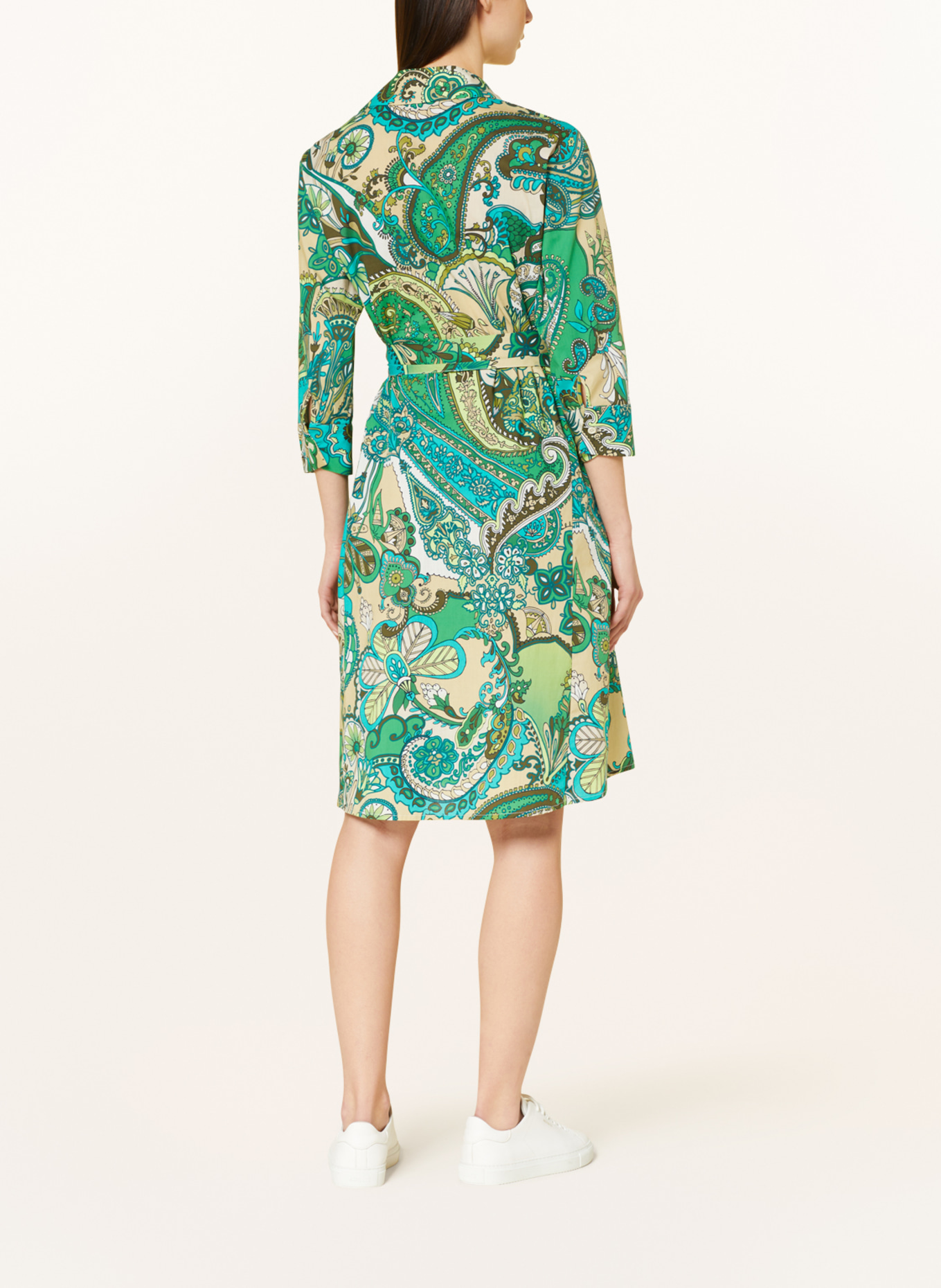 rossana diva Shirt dress with 3/4 sleeves, Color: GREEN/ LIGHT GREEN/ BEIGE (Image 3)