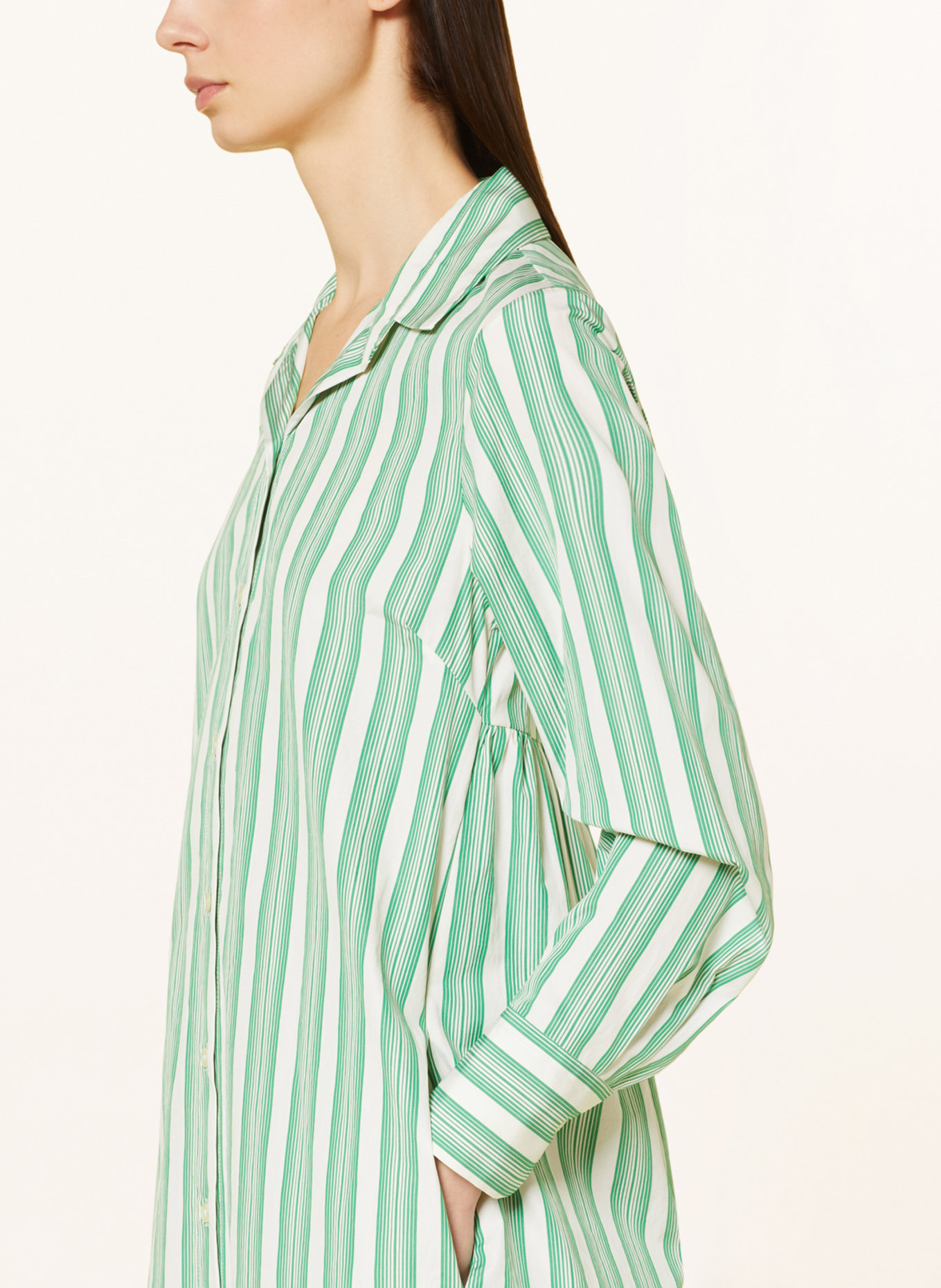 rossana diva Shirt dress, Color: ECRU/ GREEN (Image 4)