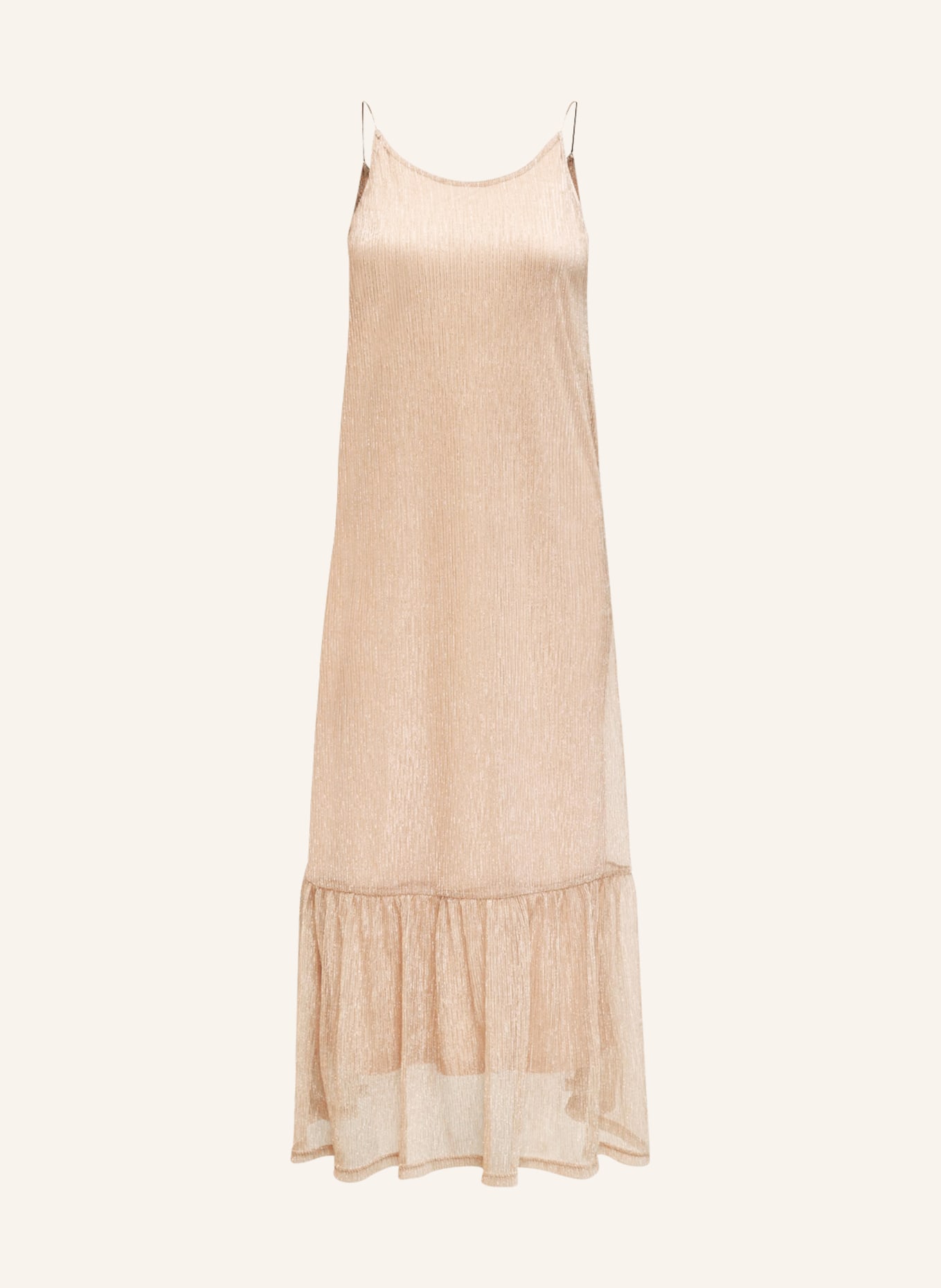 ONLY Pleated dress with glitter thread, Color: BEIGE (Image 1)