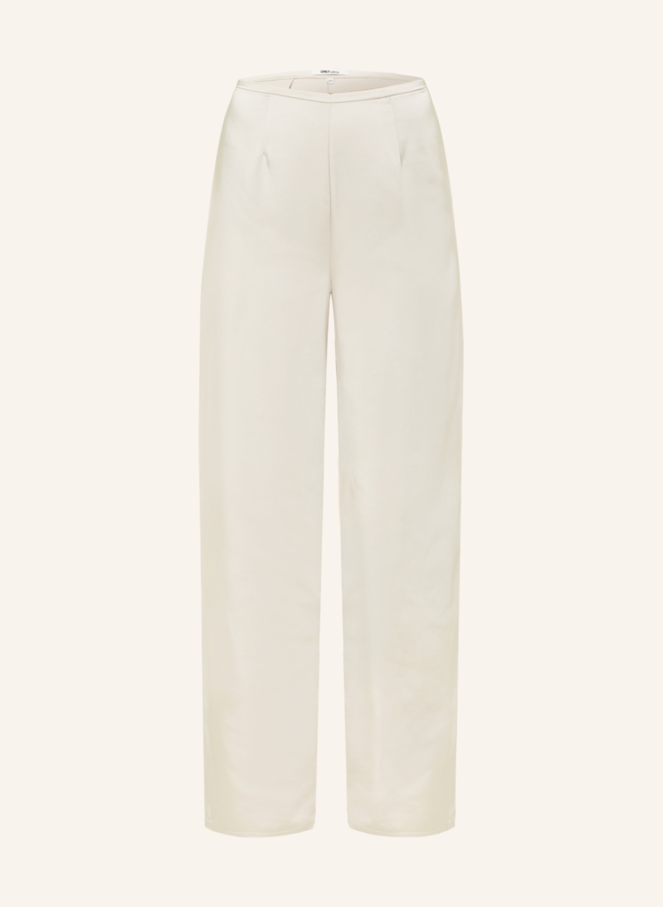 ONLY Wide leg trousers in satin, Color: CREAM (Image 1)