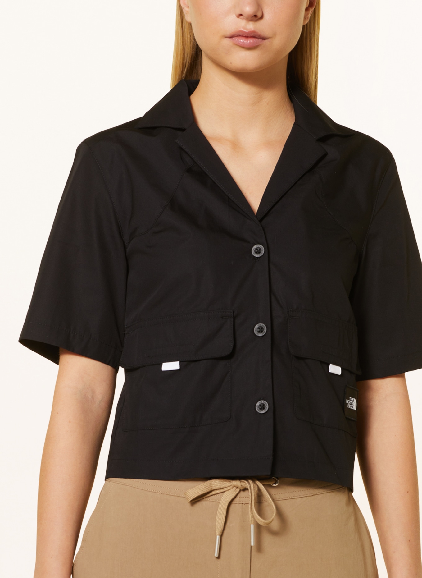 THE NORTH FACE Cropped blouse BOXY, Color: BLACK (Image 4)