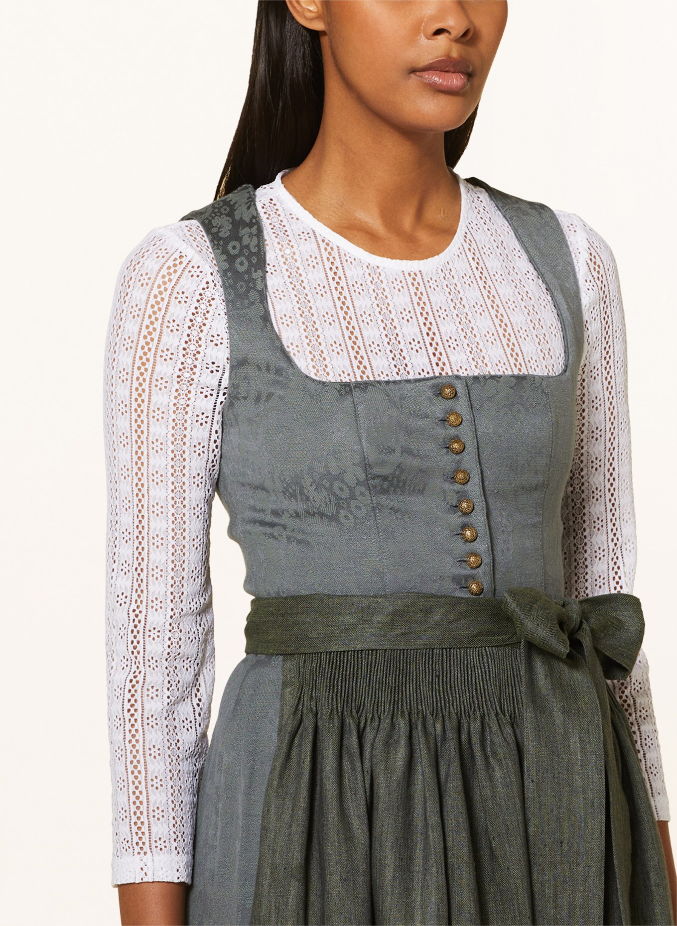 CocoVero Dirndl blouse EMILY made of lace, Color: WHITE (Image 3)