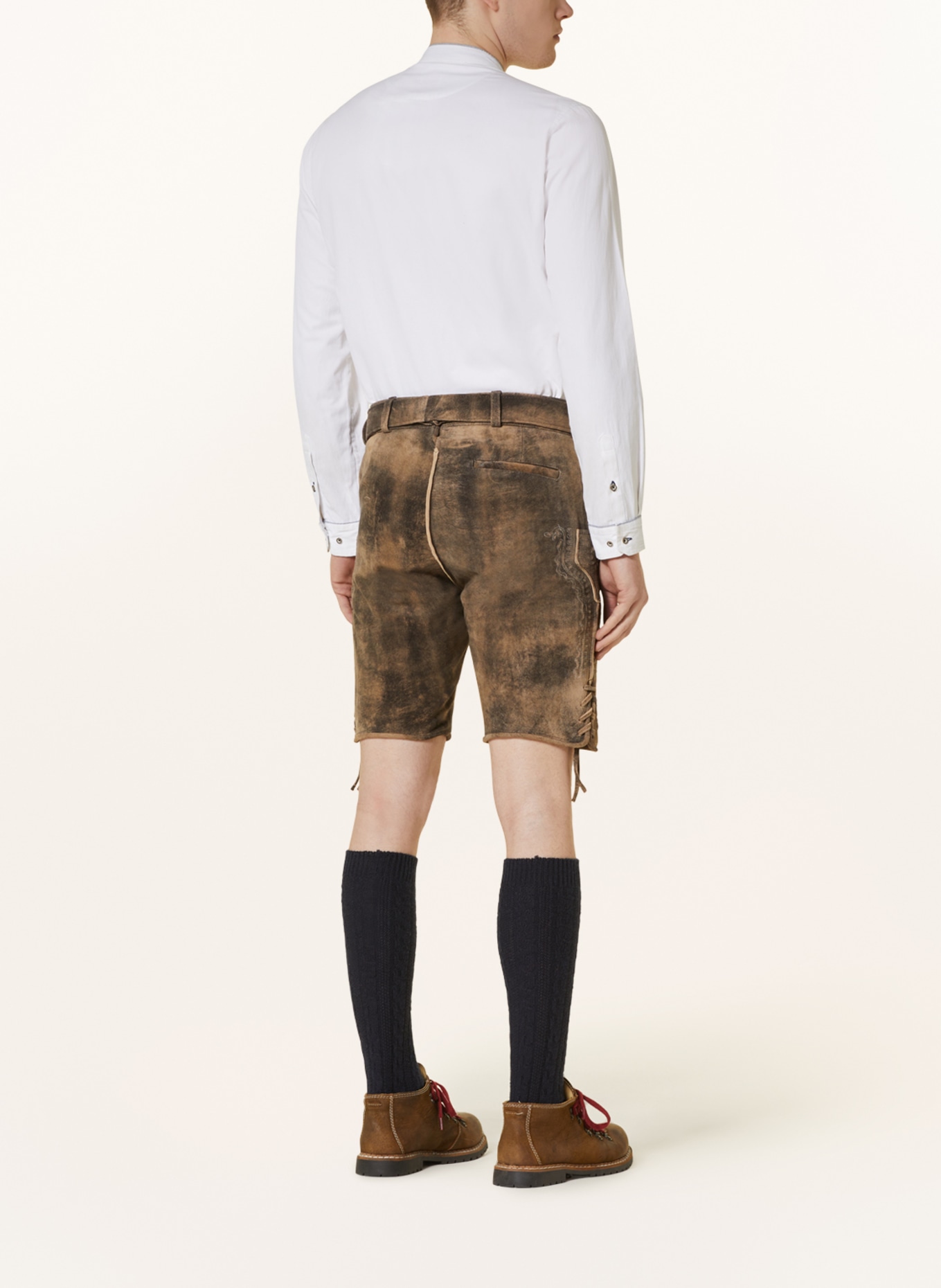 Spieth & Wensky Spodnie skórzane w stylu ludowym ACHENBERG, Kolor: BRĄZOWY (Obrazek 3)