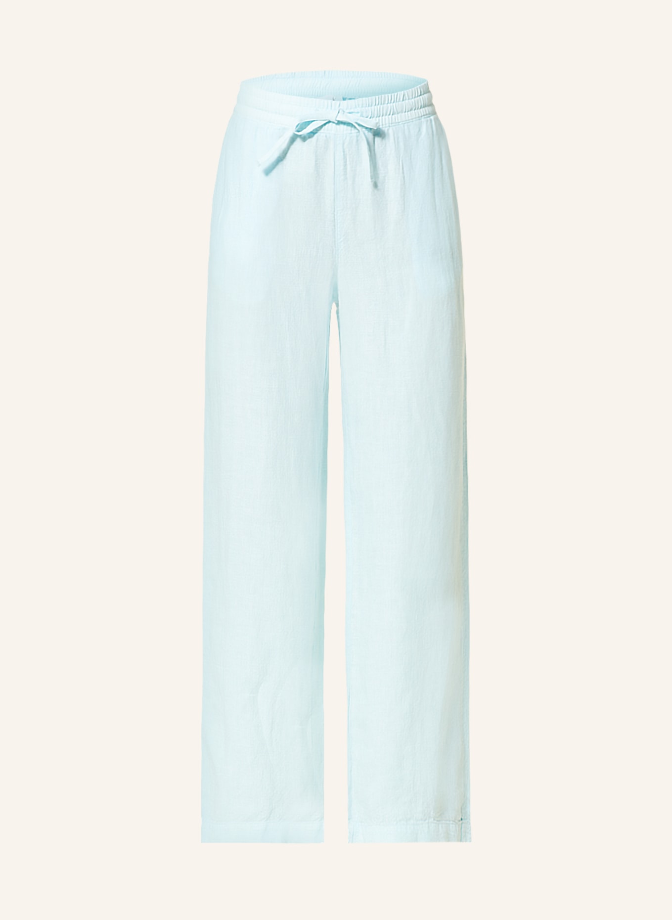 Juvia Wide leg trousers CIARA made of linen, Color: TURQUOISE (Image 1)