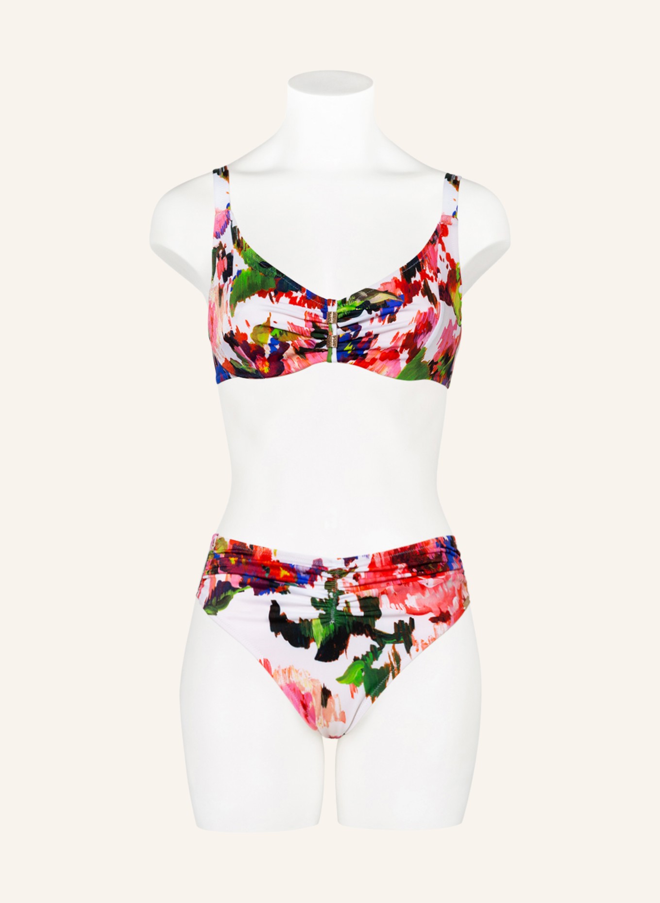 Charmline Underwired bikini ROSE GARDEN, Color: RED/ GREEN/ WHITE (Image 2)