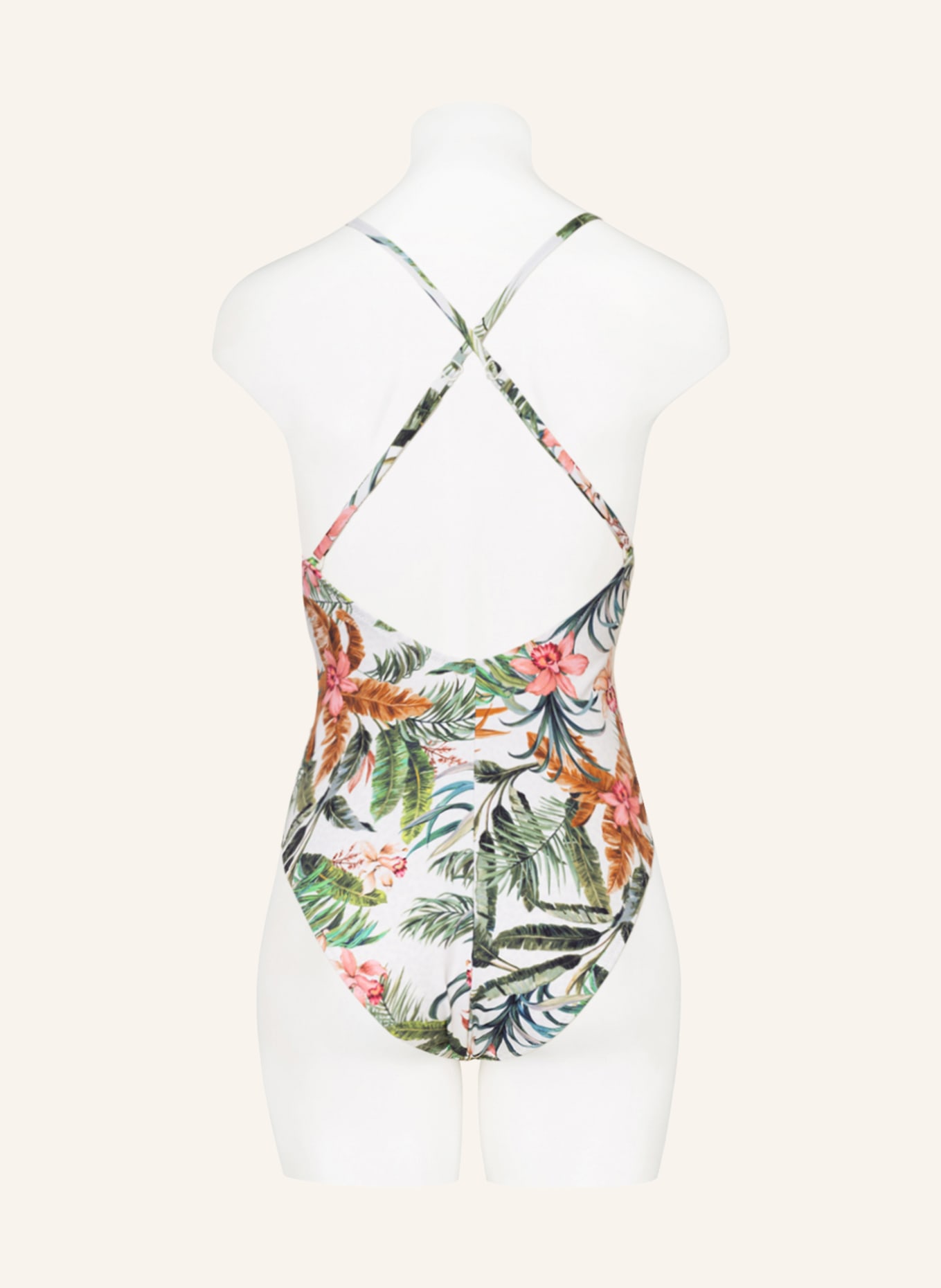 watercult Swimsuit EXOTIC DIVE , Color: WHITE/ GREEN/ LIGHT RED (Image 4)