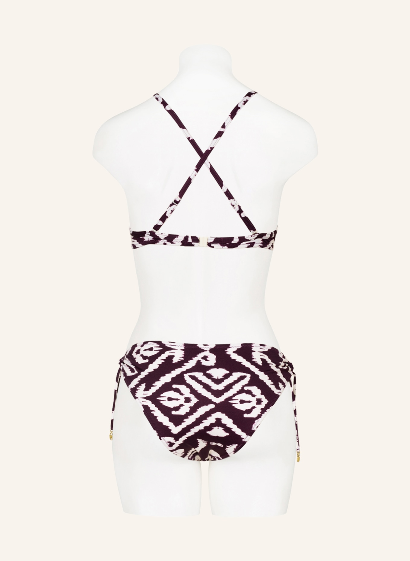 watercult Underwired bikini top MAKRO NOTION, Color: DARK PURPLE/ WHITE (Image 4)