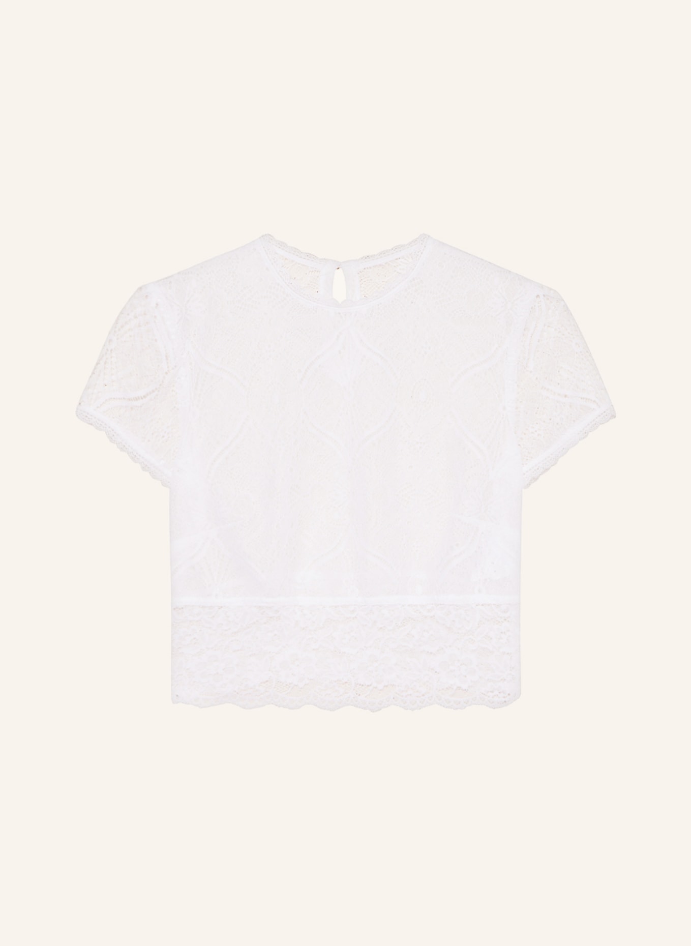 WALDORFF Trachten blouse in lace, Color: WHITE (Image 1)