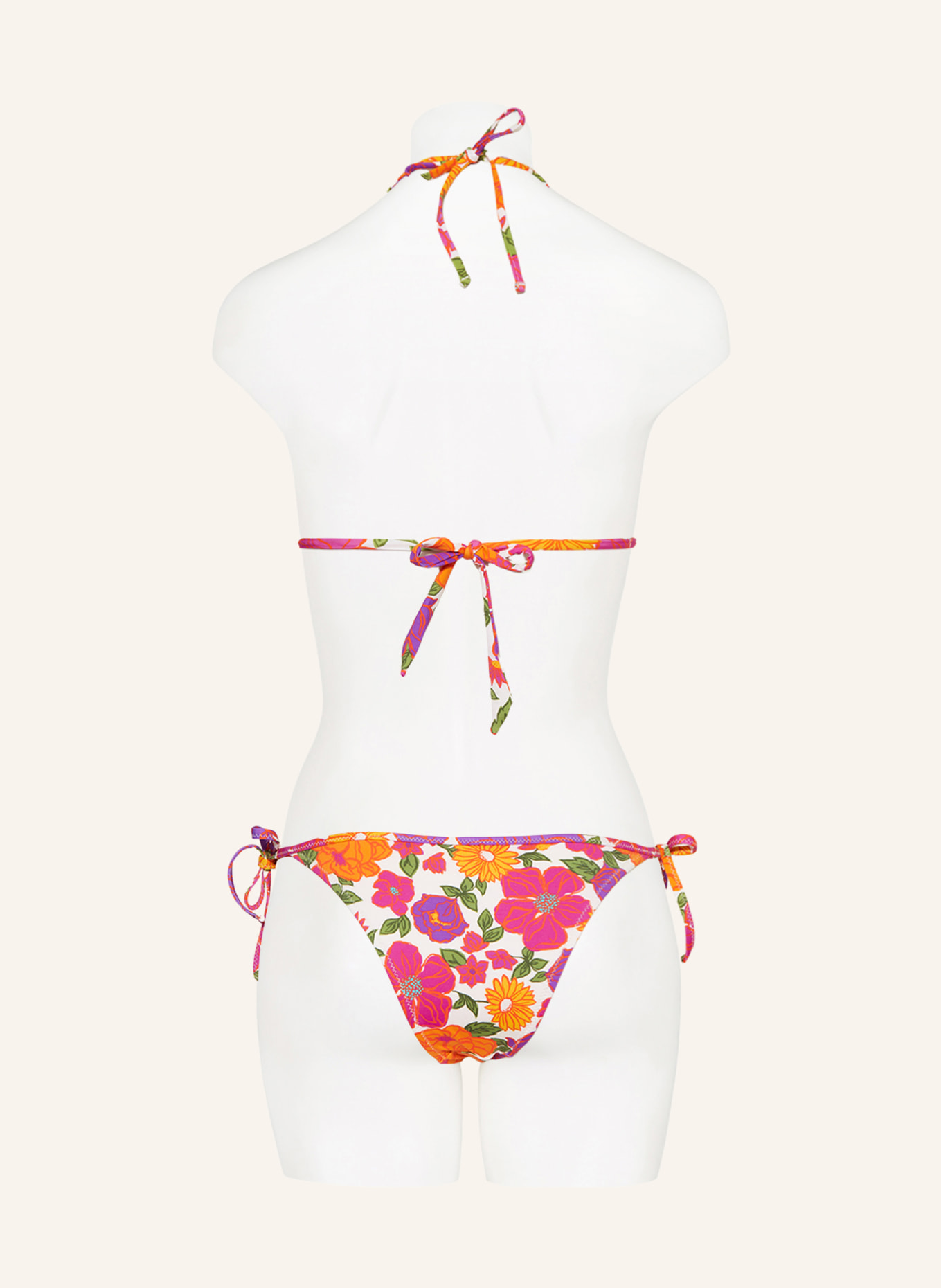 BANANA MOON Triangle bikini bottoms AUSTINS JASKA, Color: ECRU/ ORANGE/ PURPLE (Image 3)