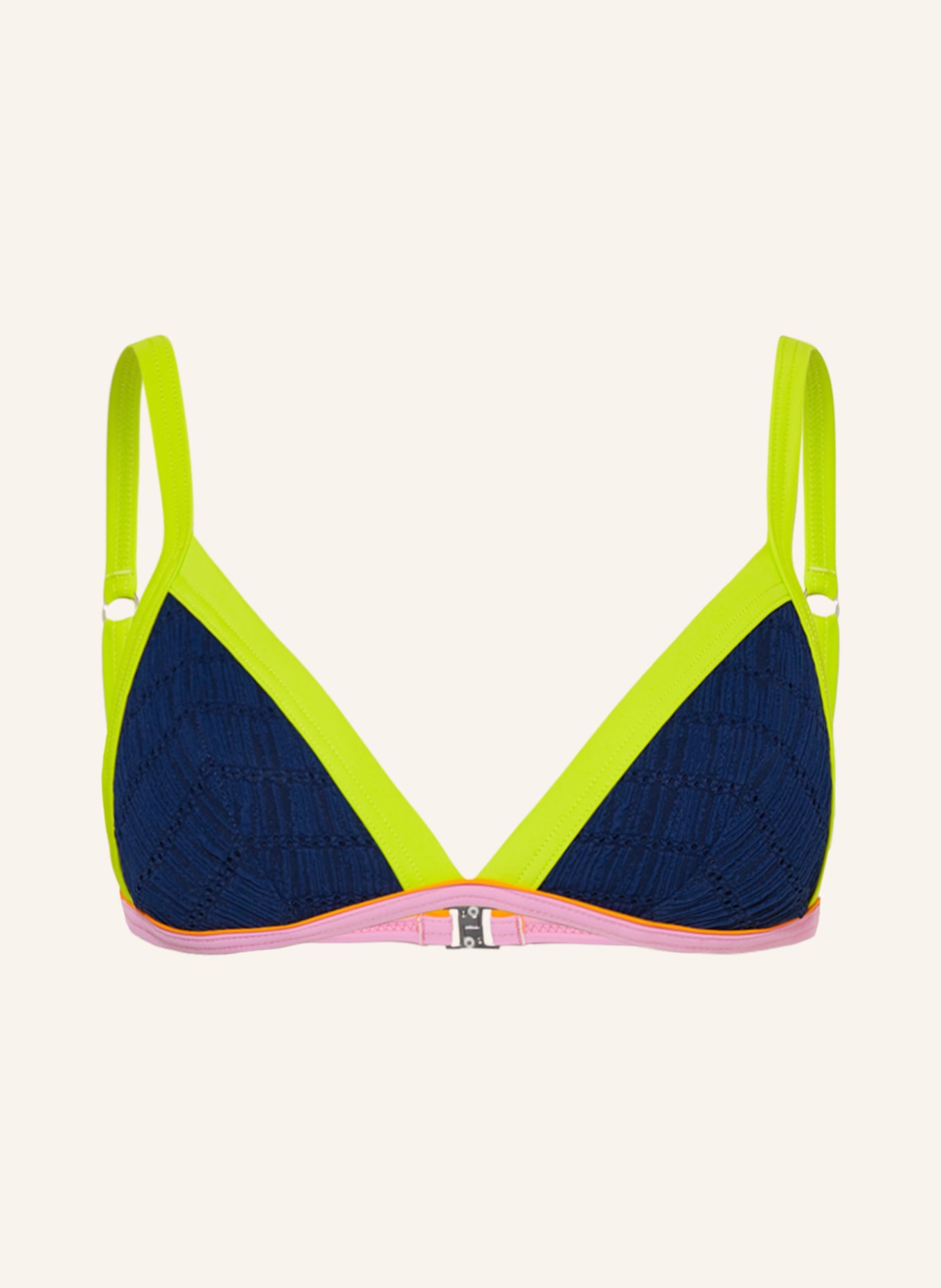 BANANA MOON Bralette-Bikini-Top HABANCOLOR TANEO, Farbe: DUNKELBLAU/ HELLLILA/ GELB (Bild 1)