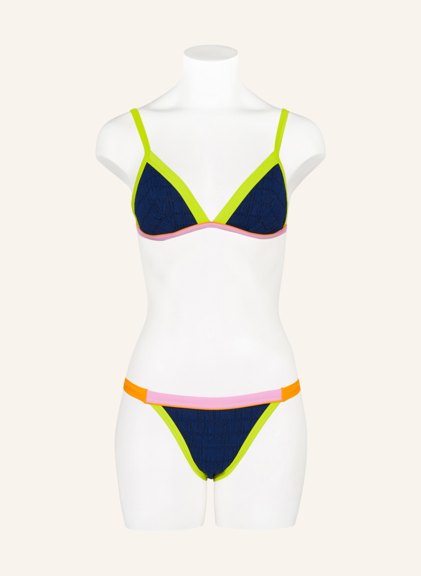 BANANA MOON Bralette bikini top HABANCOLOR TANEO, Color: DARK BLUE/ LIGHT PURPLE/ YELLOW (Image 2)