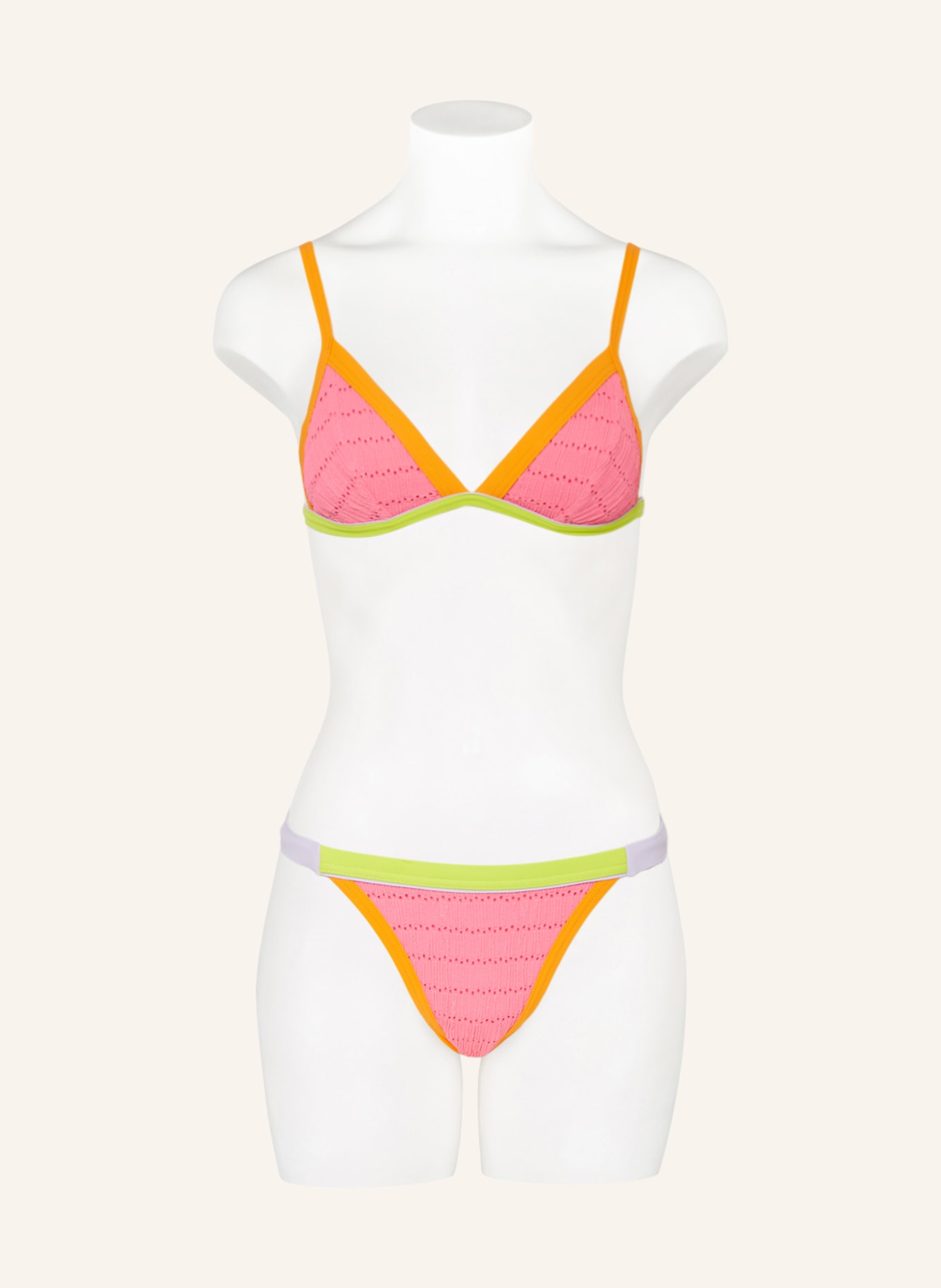 BANANA MOON Bralette-Bikini-Top HABANCOLOR TANEO, Farbe: PINK/ NEONGRÜN/ ORANGE (Bild 2)