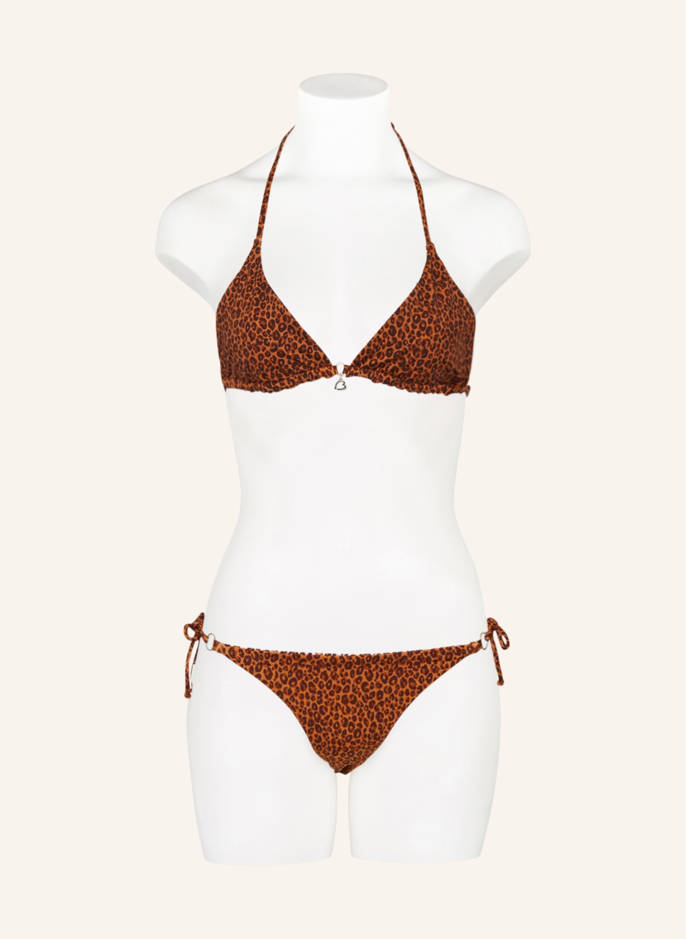 BANANA MOON Triangle bikini top PANTERA RICO reversible, Color: BROWN/ DARK BROWN/ LIGHT BROWN (Image 2)