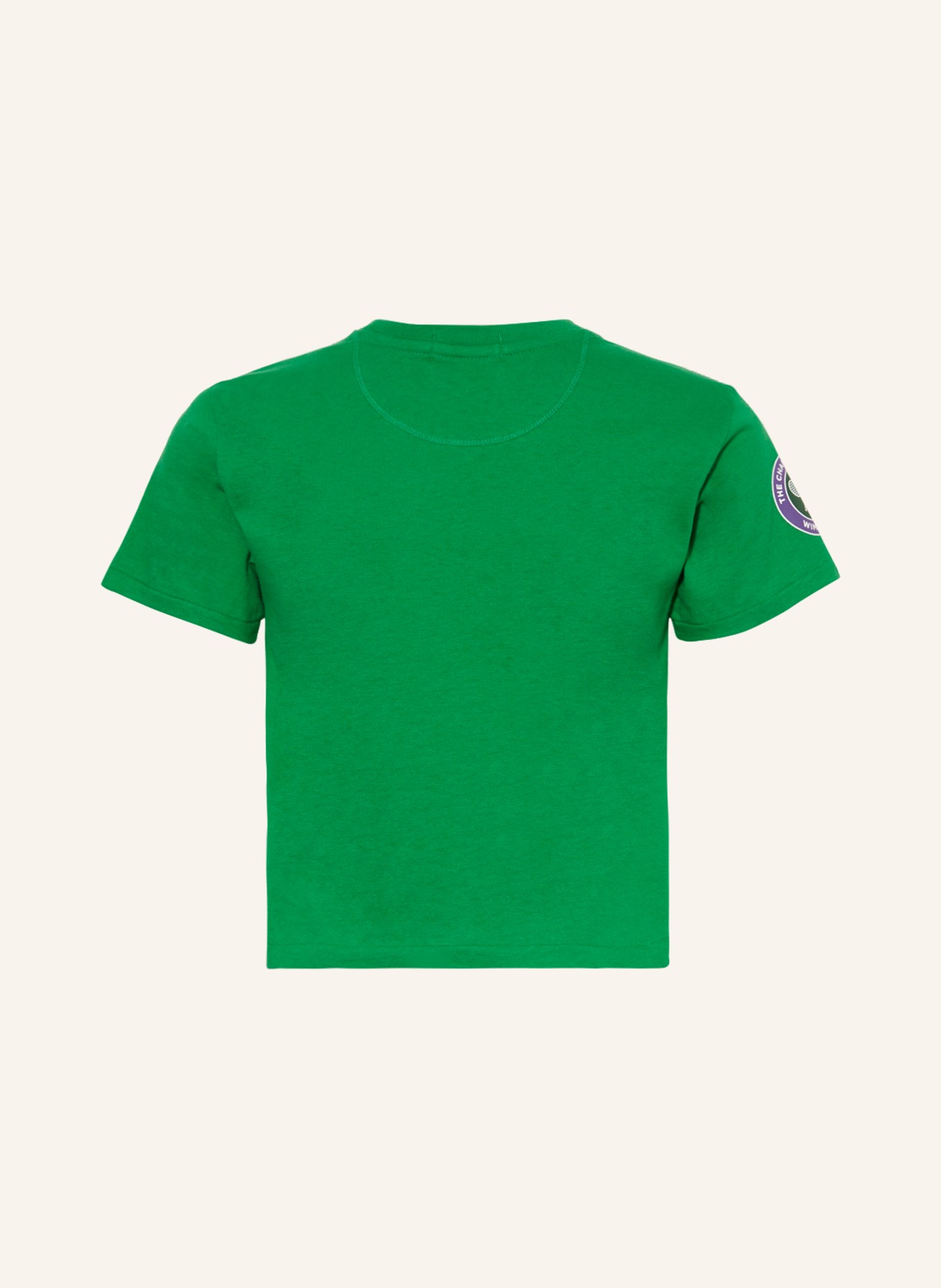 POLO RALPH LAUREN Cropped-Shirt, Farbe: GRÜN/ WEISS/ DUNKELBLAU (Bild 2)
